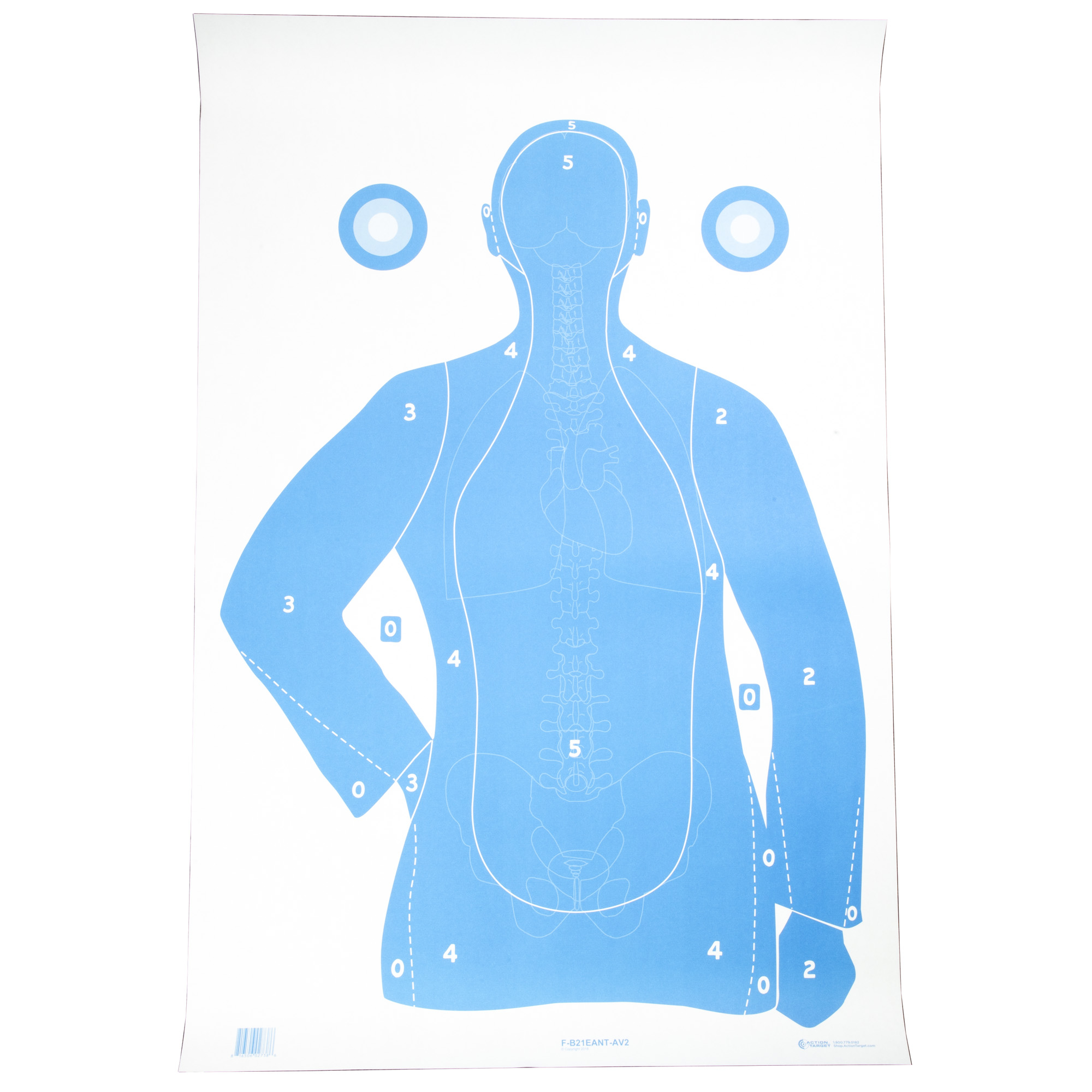 ACTION TARGET B21E VITAL BLU 100PK Shooting Targets at
