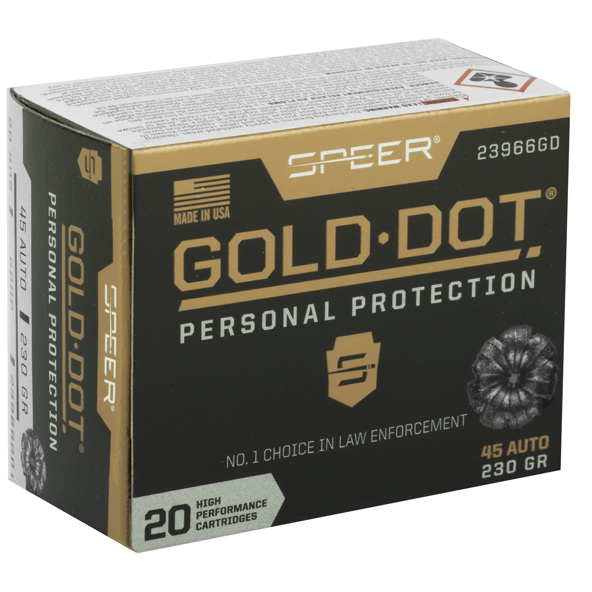 Speer Gold Dot 45 ACP 230gr – Trusted Personal Defense Ammo, 20 Rounds 4 Speer Gold Dot 45 ACP 230gr – Trusted Personal Defense Ammo, 20 Rounds - Image 4