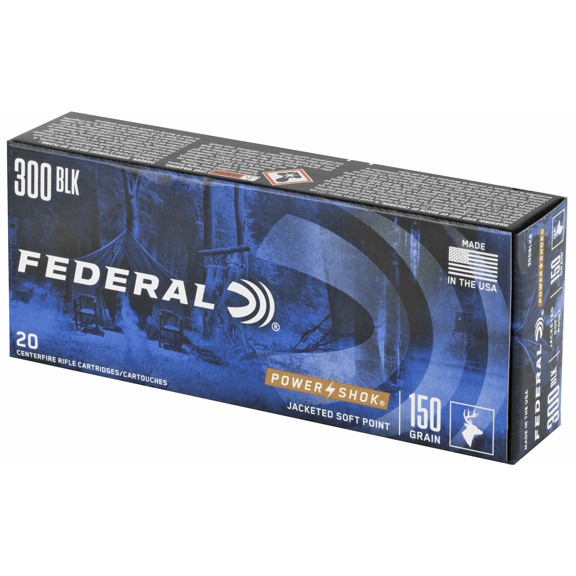 Federal 300 BLK 150gr JSP – Proven 300 Blackout Hunting Ammo, 1900 fps, 20 Rounds 3 Federal 300 BLK 150gr JSP – Proven 300 Blackout Hunting Ammo, 1900 fps, 20 Rounds - Image 3