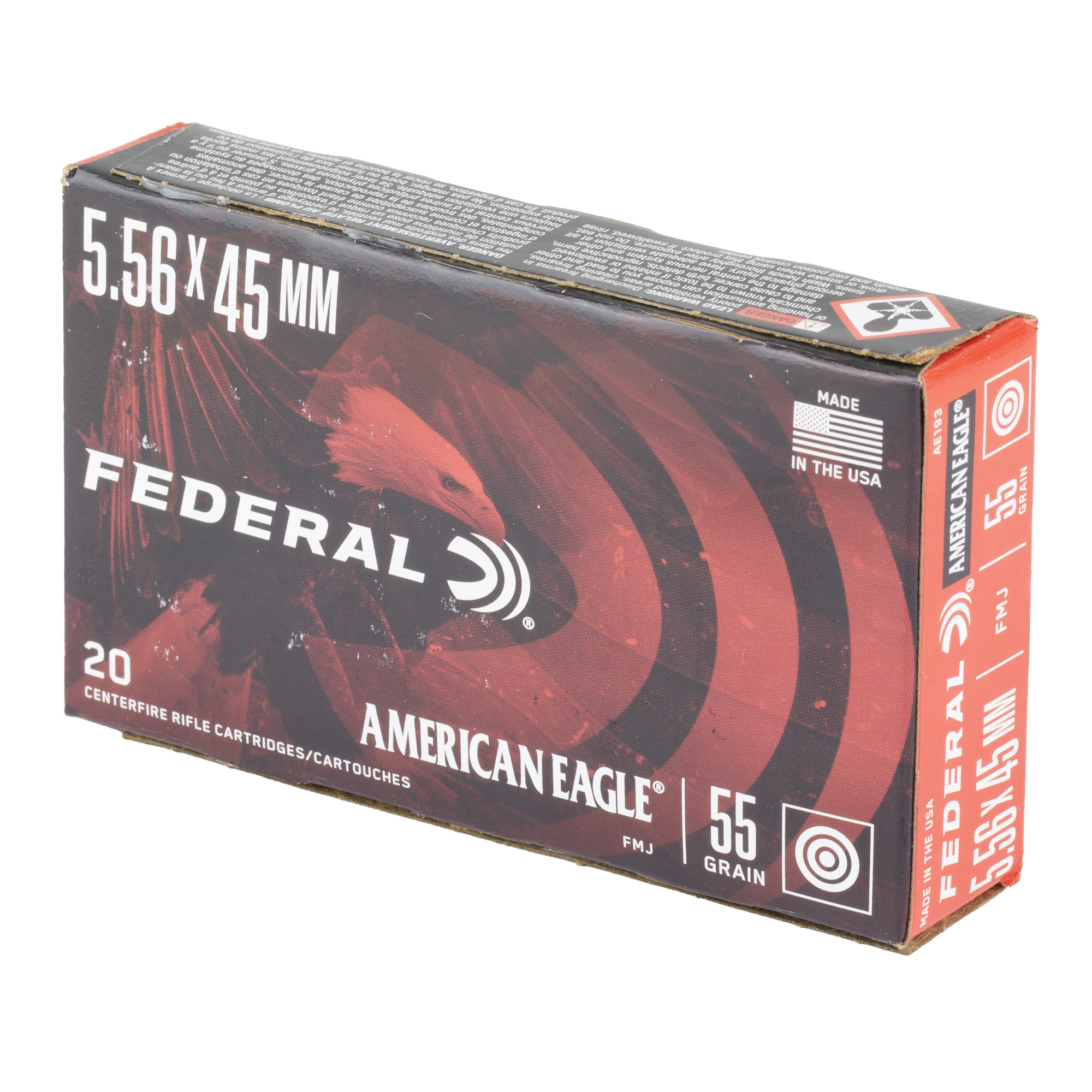 Federal 5.56 NATO 55gr FMJ – Reliable 5.56x45mm NATO Range Ammo, 3165 fps, 20 Rounds 4 Federal 5.56 NATO 55gr FMJ – Reliable 5.56x45mm NATO Range Ammo, 3165 fps, 20 Rounds - Image 4