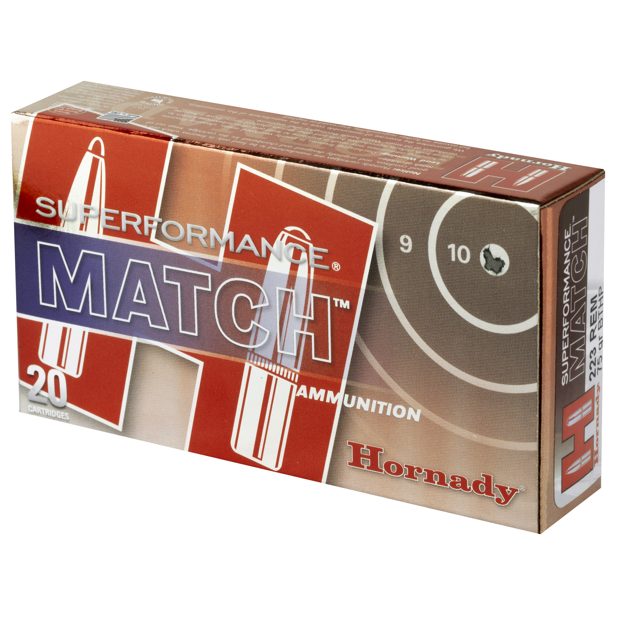 Hornady 223 Rem 75gr BTHP Superformance Match – Proven .223 Remington Match Ammo, 2930 fps, 20 Rounds 3 Hornady 223 Rem 75gr BTHP Superformance Match – Proven .223 Remington Match Ammo, 2930 fps, 20 Rounds - Image 3
