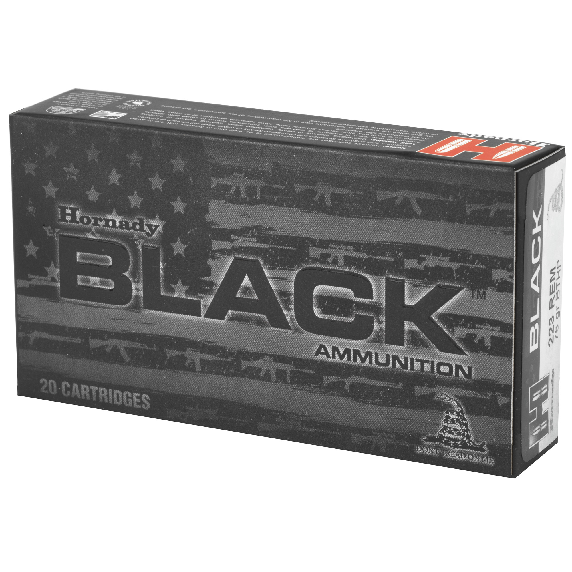 Hornady 223 Rem 75gr BTHP Black – Proven .223 Remington Range and Hunting Ammo, 2790 fps, 20 Rounds 3 Hornady 223 Rem 75gr BTHP Black – Proven .223 Remington Range and Hunting Ammo, 2790 fps, 20 Rounds - Image 3