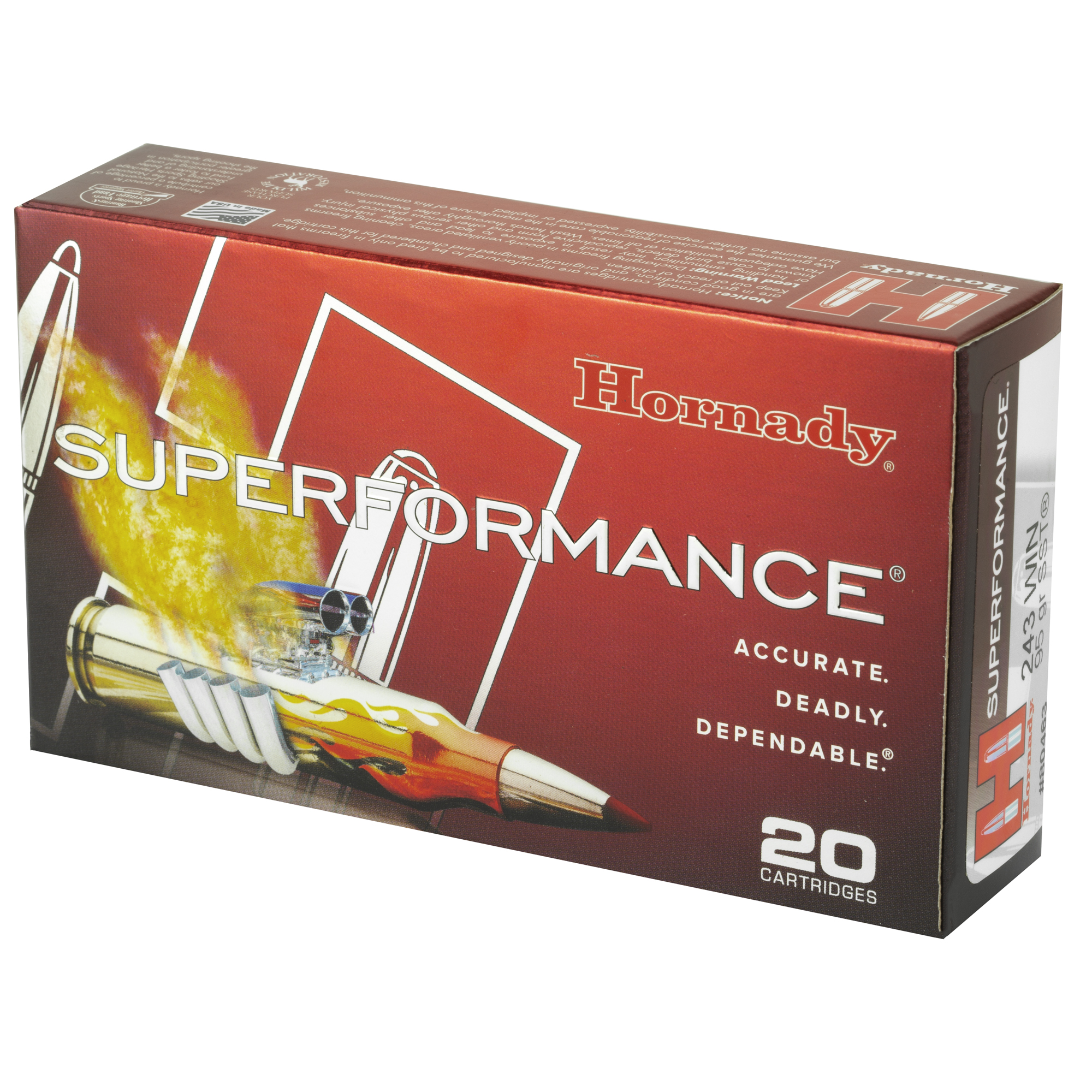 Hornady 243 Win 95gr SST Superformance – Proven .243 Winchester Hunting Ammo, 3185 fps, 20 Rounds 3 Hornady 243 Win 95gr SST Superformance – Proven .243 Winchester Hunting Ammo, 3185 fps, 20 Rounds - Image 3