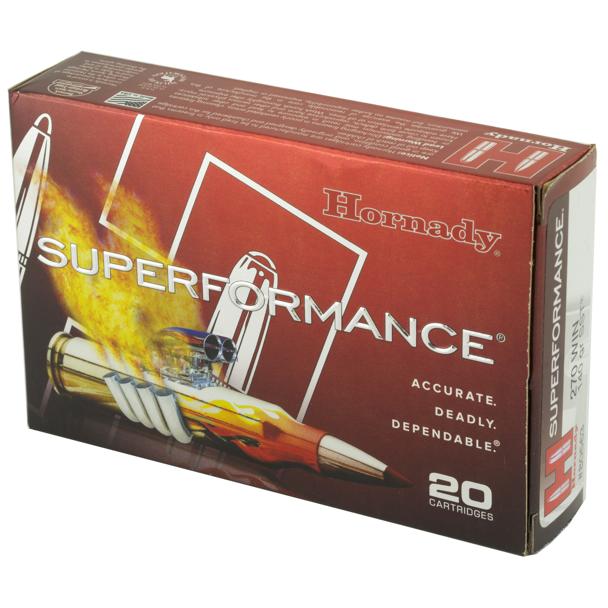 Hornady 270 Win 140gr SST Superformance – Proven .270 Winchester Hunting Ammo, 3090 fps, 20 Rounds 3 Hornady 270 Win 140gr SST Superformance – Proven .270 Winchester Hunting Ammo, 3090 fps, 20 Rounds - Image 3