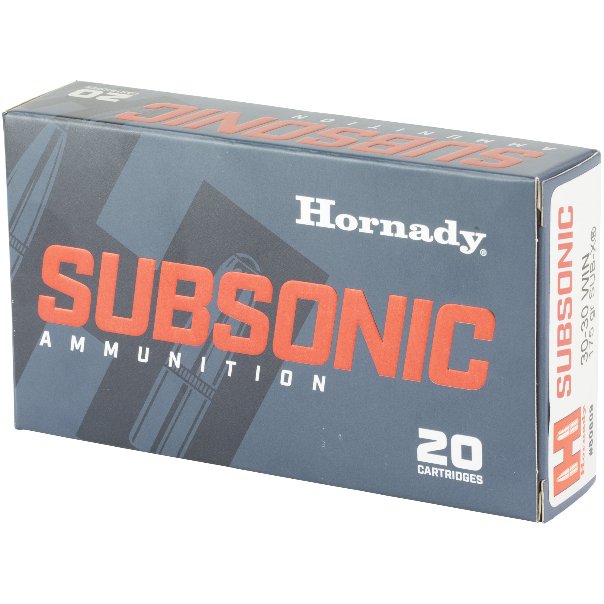 Hornady 30-30 Win 175gr Sub-X – Proven .30-30 Winchester Subsonic Ammo, 1050 fps, 20 Rounds 3 Hornady 30-30 Win 175gr Sub-X – Proven .30-30 Winchester Subsonic Ammo, 1050 fps, 20 Rounds - Image 3