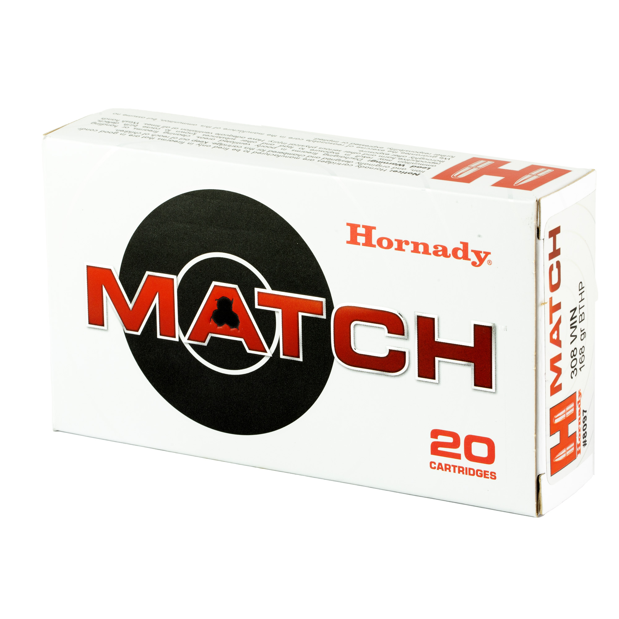 Hornady 308 Win 168gr BTHP Match – Proven .308 Winchester Match Ammo, 2700 fps, 20 Rounds 3 Hornady 308 Win 168gr BTHP Match – Proven .308 Winchester Match Ammo, 2700 fps, 20 Rounds - Image 3