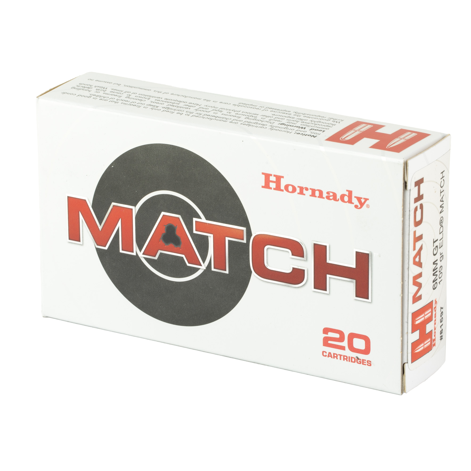 Hornady 6mm GT 109gr ELD Match – Proven 6mm GT Match Ammo, 2870 fps, 20 Rounds 3 Hornady 6mm GT 109gr ELD Match – Proven 6mm GT Match Ammo, 2870 fps, 20 Rounds - Image 3