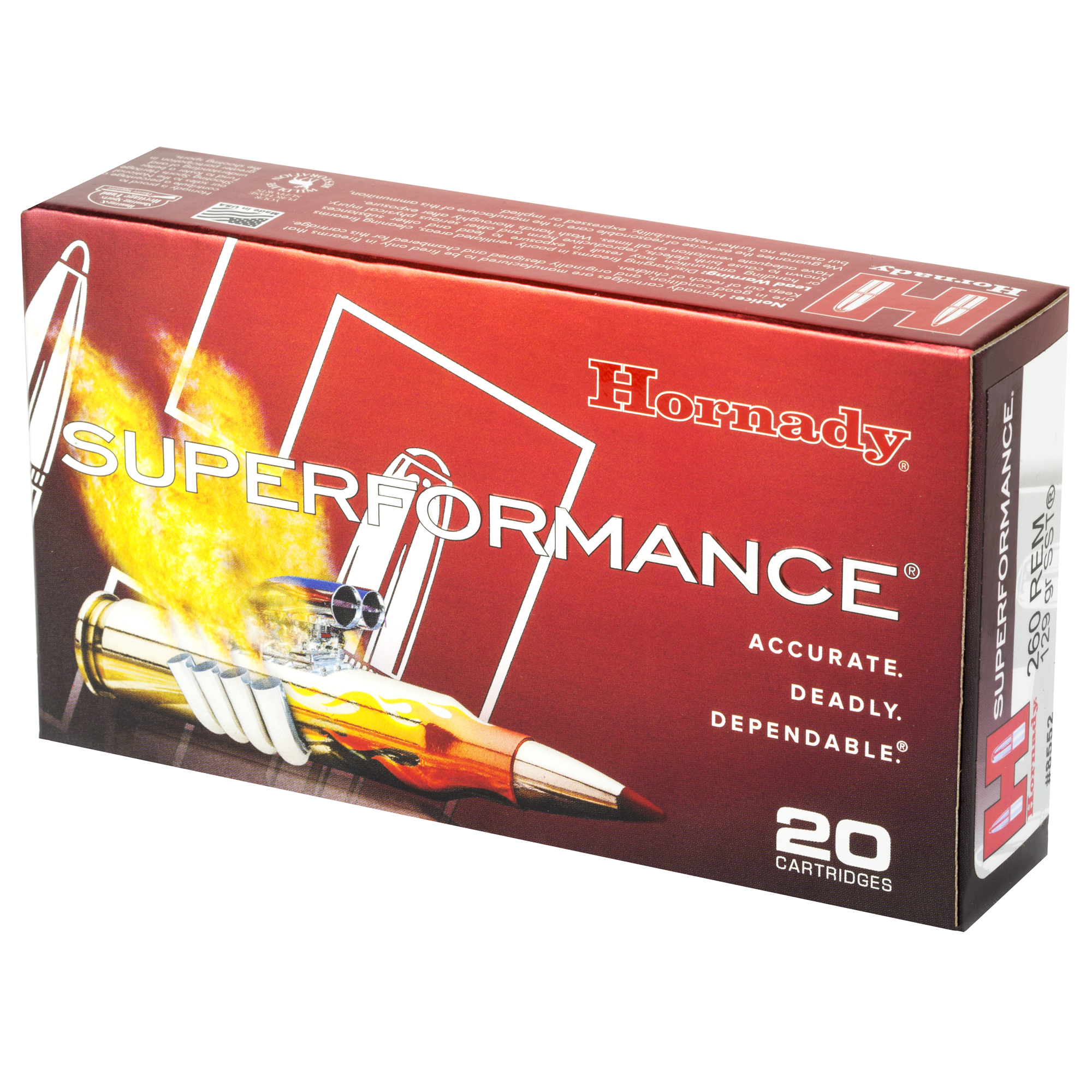 Hornady 260 Rem 129gr SST Superformance – Proven .260 Remington Hunting Ammo, 2930 fps, 20 Rounds 3 Hornady 260 Rem 129gr SST Superformance – Proven .260 Remington Hunting Ammo, 2930 fps, 20 Rounds - Image 3