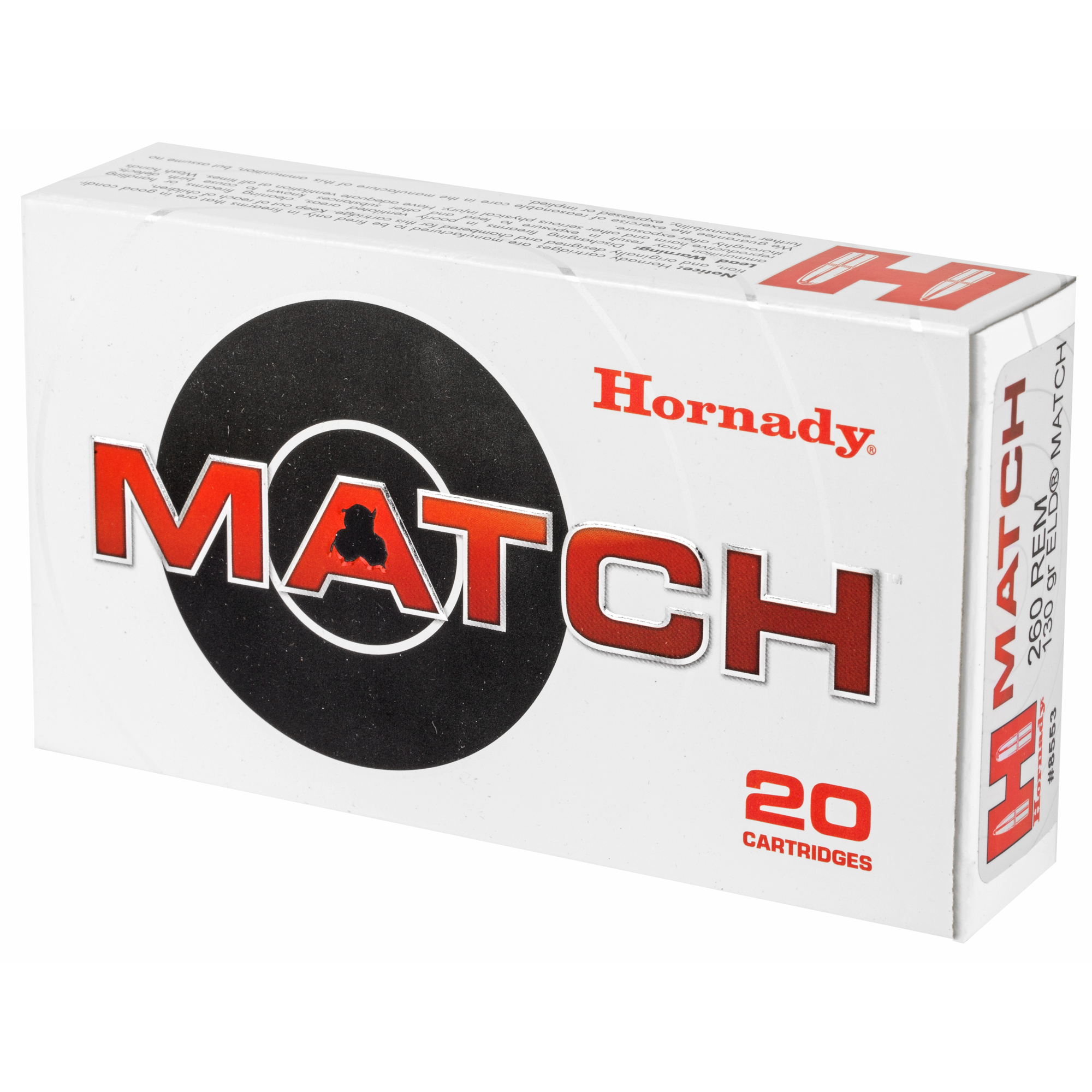 Hornady 260 Rem 130gr ELD Match – Proven .260 Remington Match Ammo, 2840 fps, 20 Rounds 3 Hornady 260 Rem 130gr ELD Match – Proven .260 Remington Match Ammo, 2840 fps, 20 Rounds - Image 3
