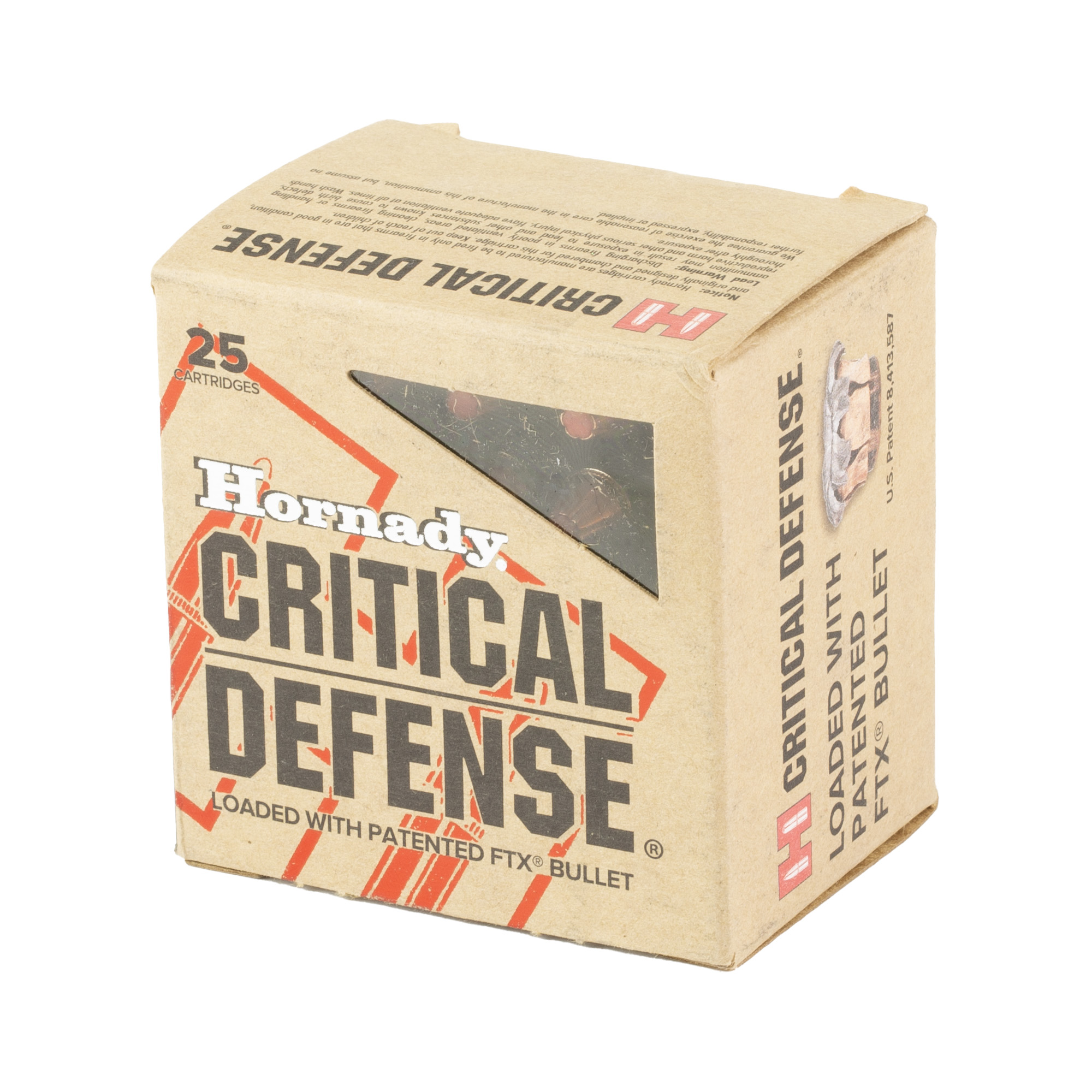 Hornady 327 Fed Mag 80gr FTX Critical Defense – Proven .327 Federal Magnum Self-Defense Ammo, 1475 fps, 25 Rounds 3 Hornady 327 Fed Mag 80gr FTX Critical Defense – Proven .327 Federal Magnum Self-Defense Ammo, 1475 fps, 25 Rounds - Image 3