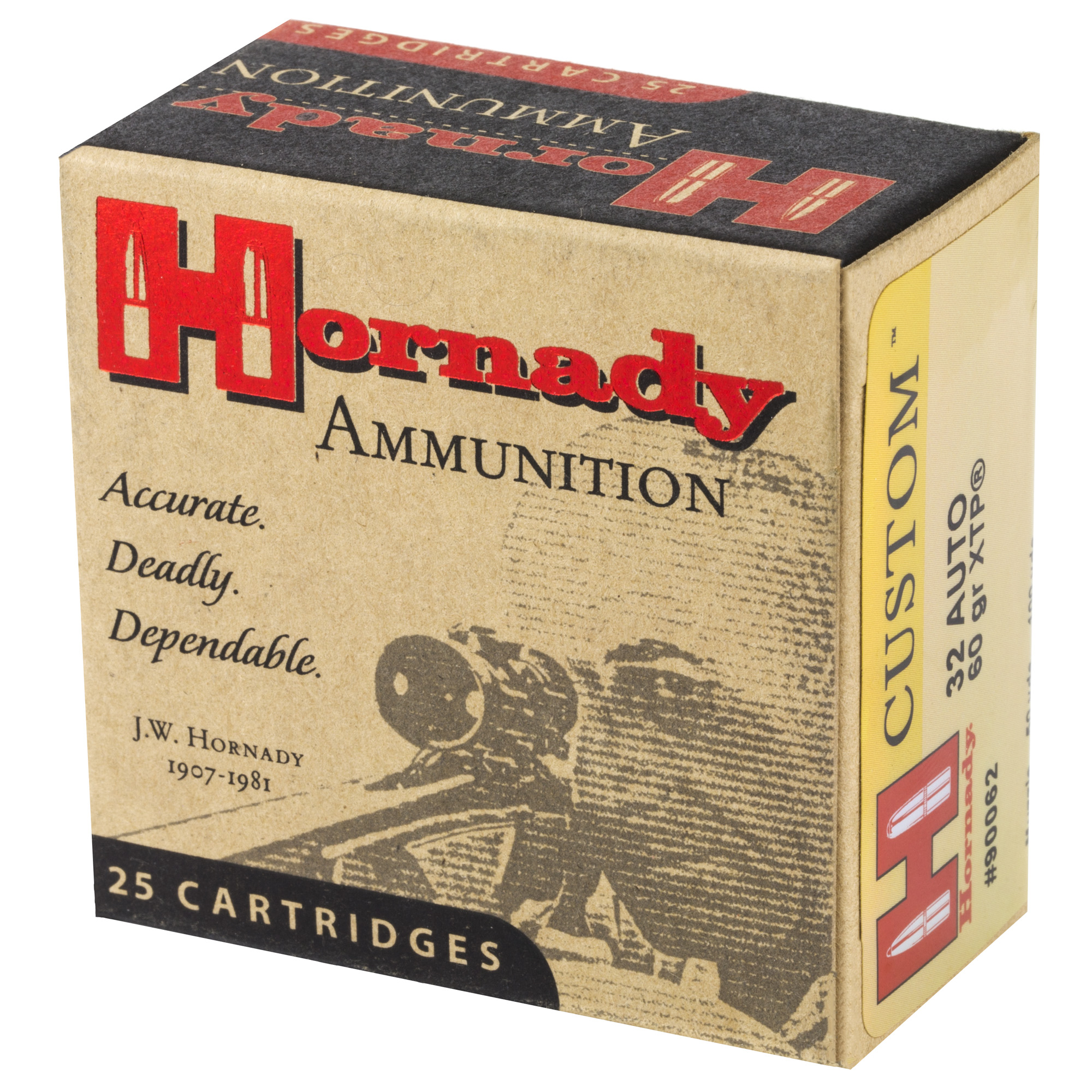 Hornady 32 ACP 60gr XTP – Proven .32 ACP Defense Ammo, 1000 fps, 25 Rounds 3 Hornady 32 ACP 60gr XTP – Proven .32 ACP Defense Ammo, 1000 fps, 25 Rounds - Image 3