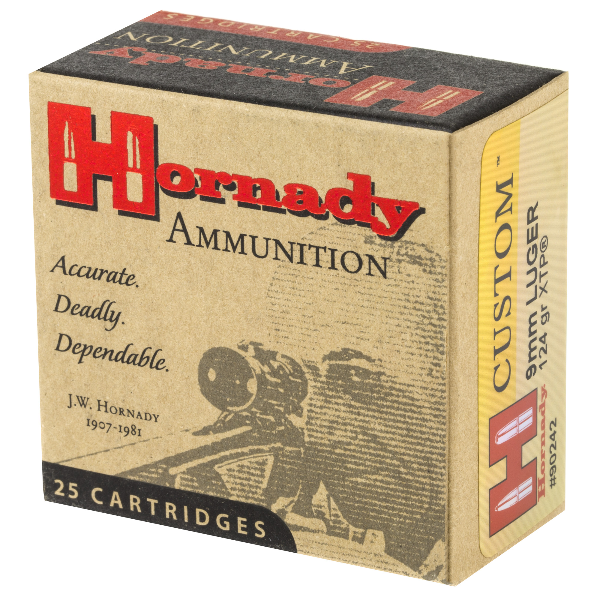 Hornady 9mm 124gr XTP – Proven 9mm Luger Defense Ammo, 1110 fps, 25 Rounds 3 Hornady 9mm 124gr XTP – Proven 9mm Luger Defense Ammo, 1110 fps, 25 Rounds - Image 3