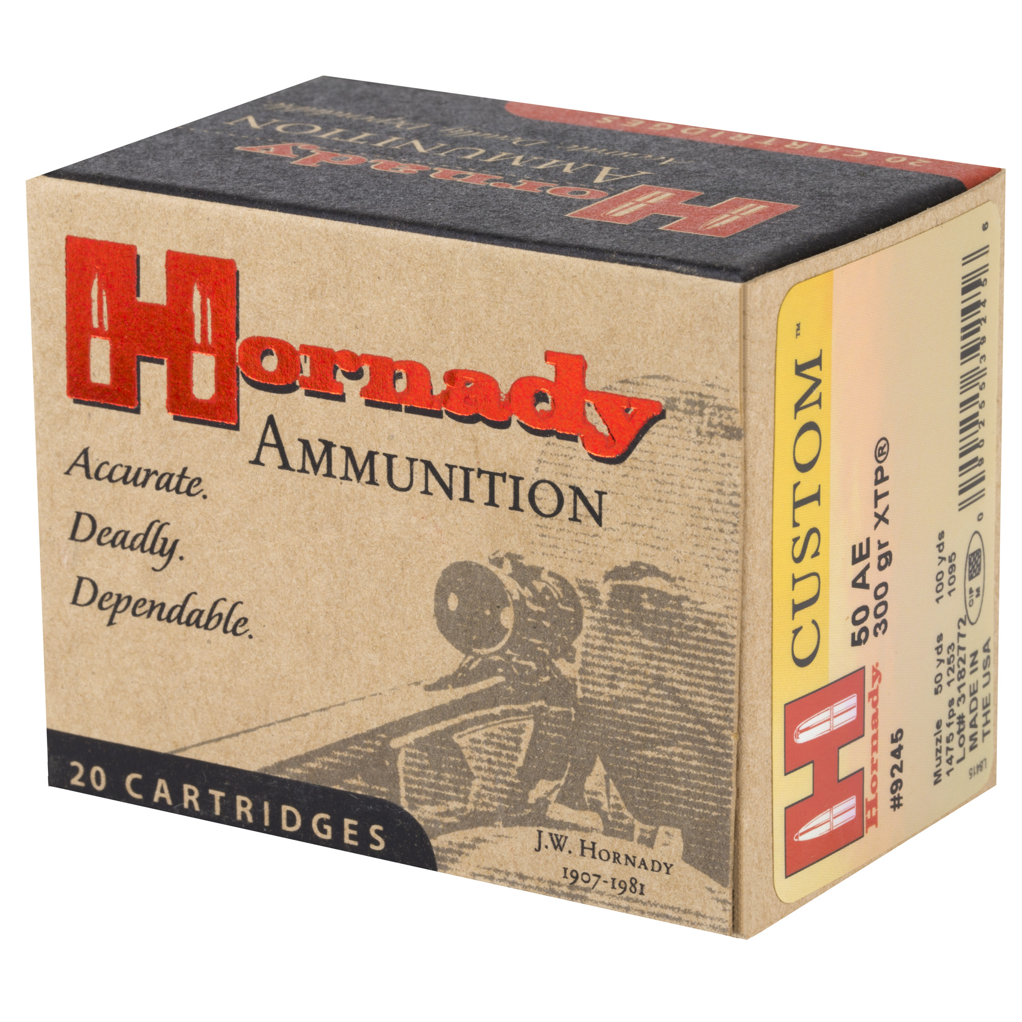 Hornady 50 AE 300gr XTP – Proven .50 Action Express Big Bore Handgun Ammo, 1475 fps, 20 Rounds 3 Hornady 50 AE 300gr XTP – Proven .50 Action Express Big Bore Handgun Ammo, 1475 fps, 20 Rounds - Image 3