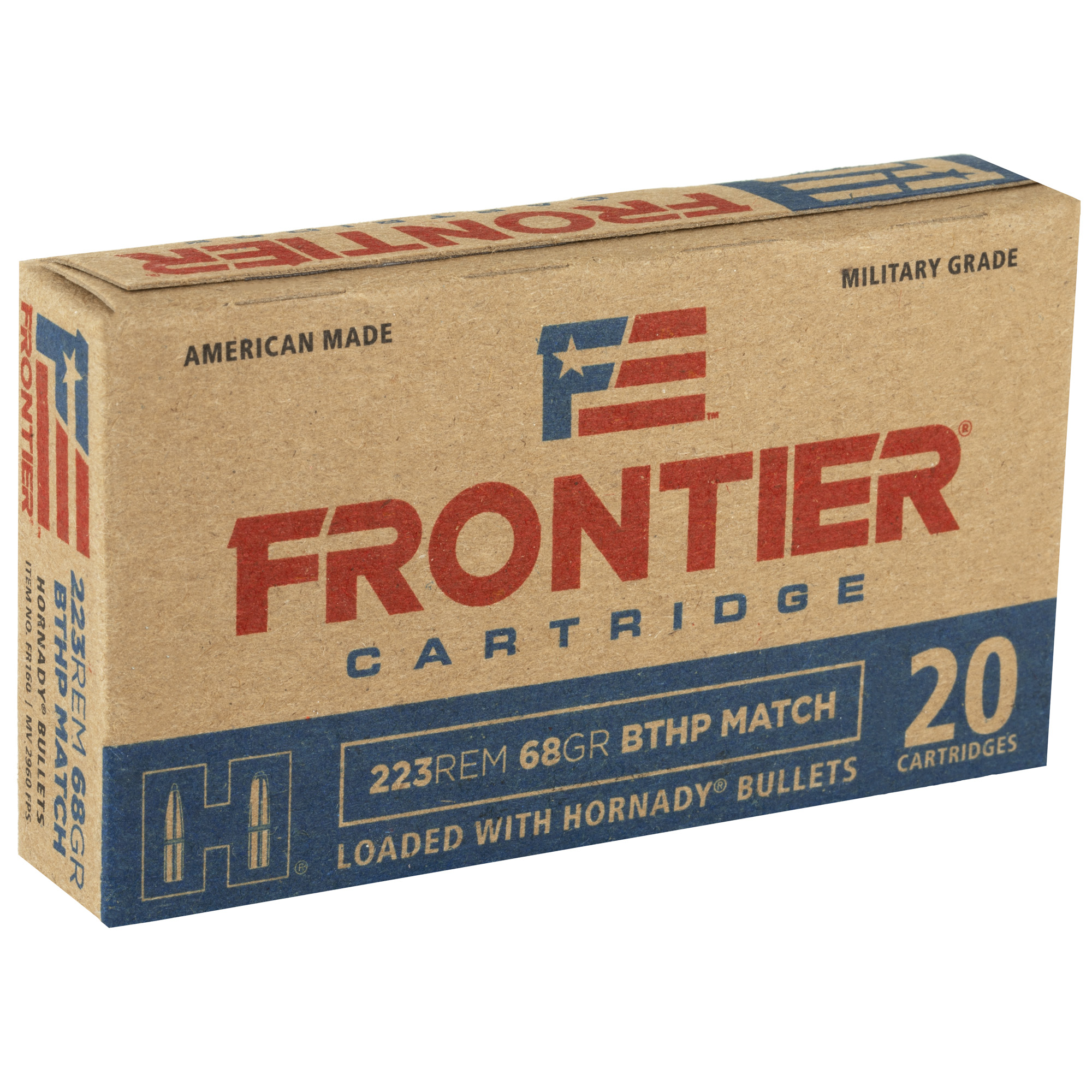 Frontier 223 Rem 68gr BTHP Match – Proven .223 Remington Range Ammo, 2960 fps, 20 Rounds 2 Frontier 223 Rem 68gr BTHP Match – Proven .223 Remington Range Ammo, 2960 fps, 20 Rounds - Image 2