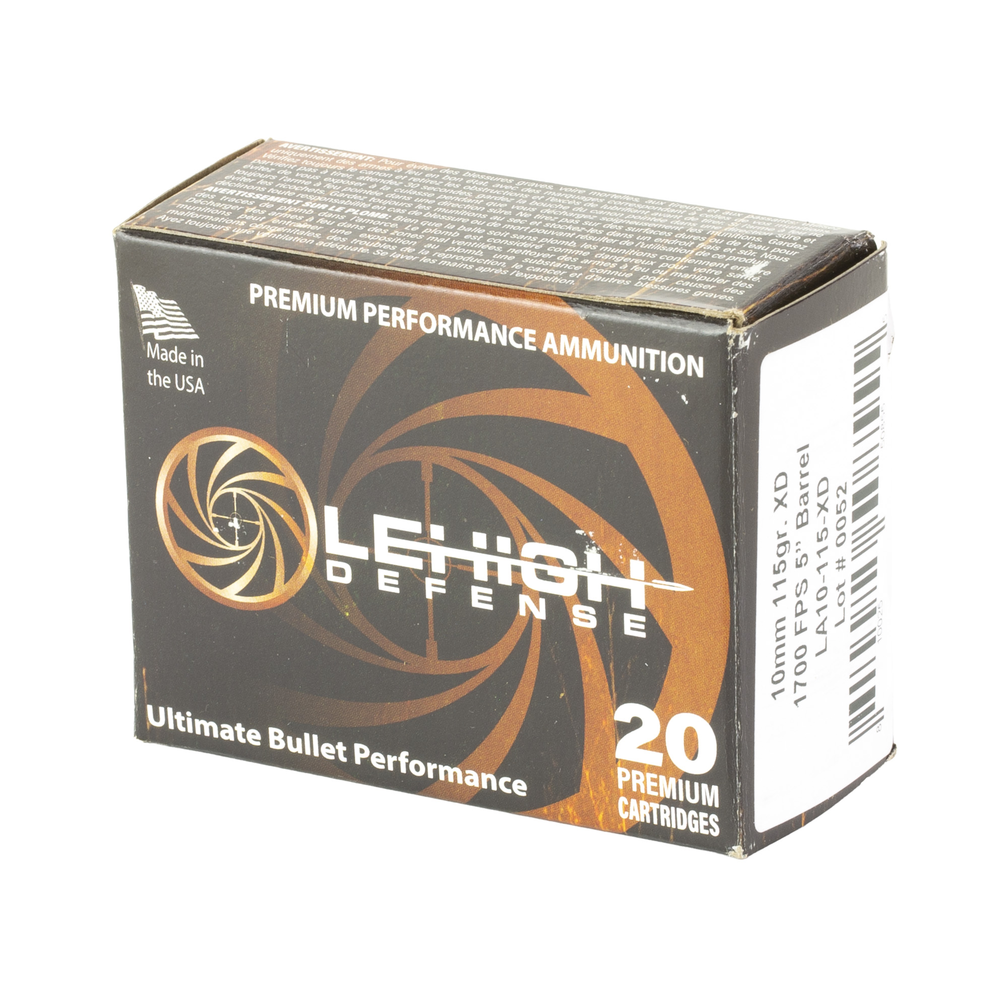 Lehigh Defense 10mm 115gr XD – Proven 10mm Auto Defense Ammo, 1700 fps, 20 Rounds 3 Lehigh Defense 10mm 115gr XD – Proven 10mm Auto Defense Ammo, 1700 fps, 20 Rounds - Image 3