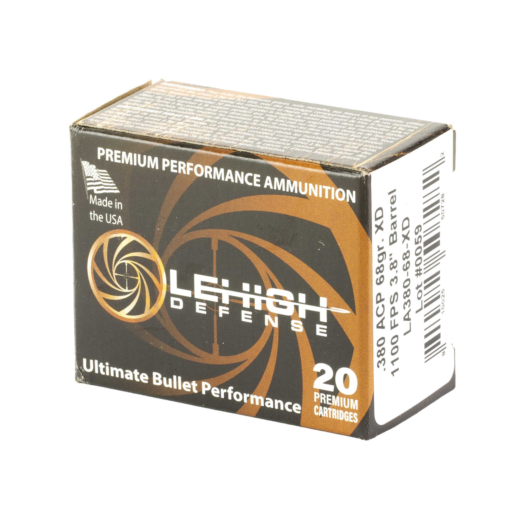 Lehigh Defense 380 Auto 68gr XD – Proven .380 ACP Defense Ammo, 1100 fps, 20 Rounds 3 Lehigh Defense 380 Auto 68gr XD – Proven .380 ACP Defense Ammo, 1100 fps, 20 Rounds - Image 3