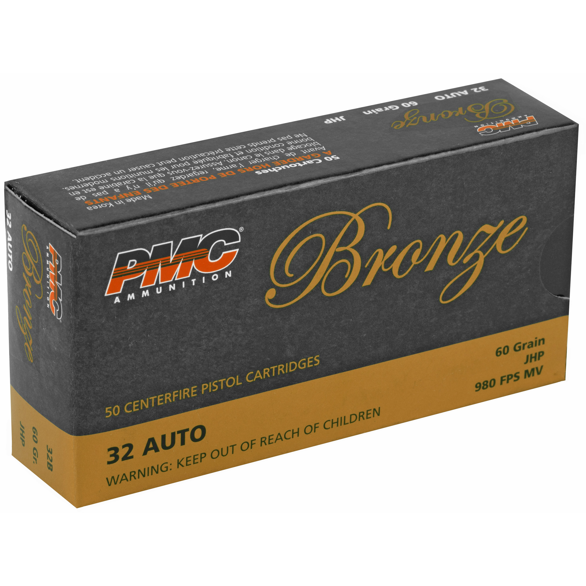 PMC Bronze 32 ACP 60gr – Reliable Personal Defense Ammo, 50 Rounds 4 PMC Bronze 32 ACP 60gr – Reliable Personal Defense Ammo, 50 Rounds - Image 4
