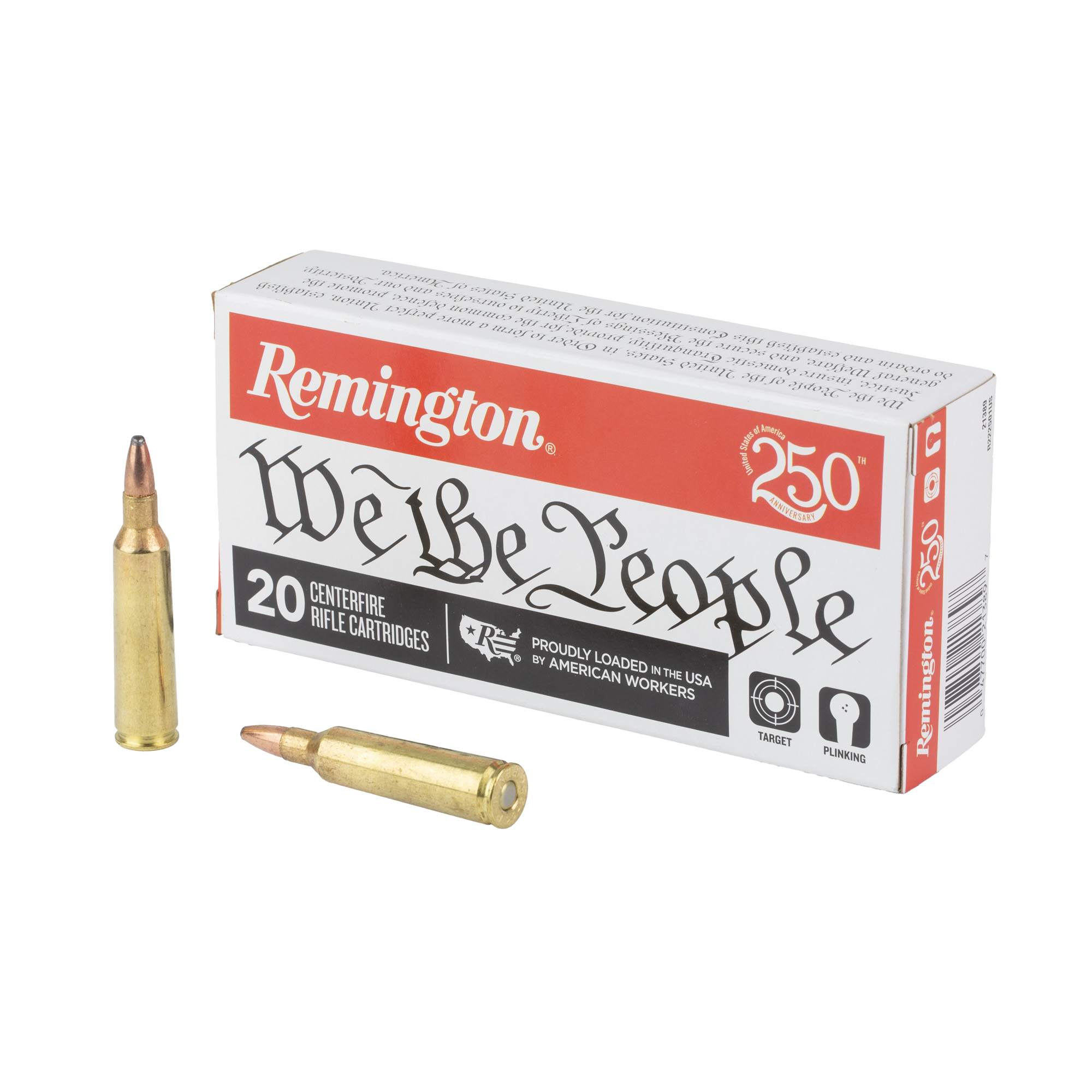 Remington We The People 22-250 Remington 55 Grain Pointed Soft Point - 20 Rounds