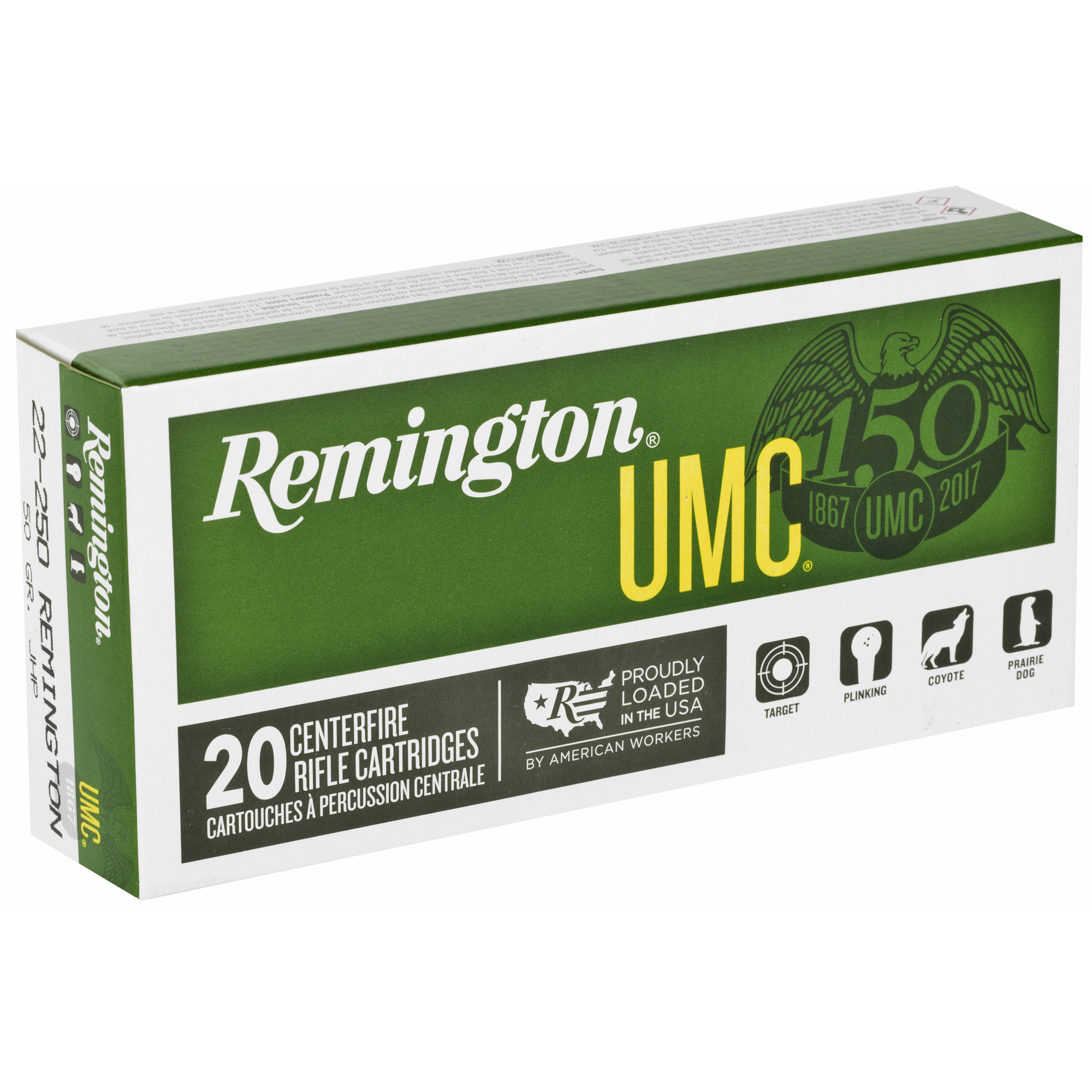 Remington UMC 22-250 50gr – Fast Varmint Ammo, 20 Rounds 4 Remington UMC 22-250 50gr – Fast Varmint Ammo, 20 Rounds - Image 4