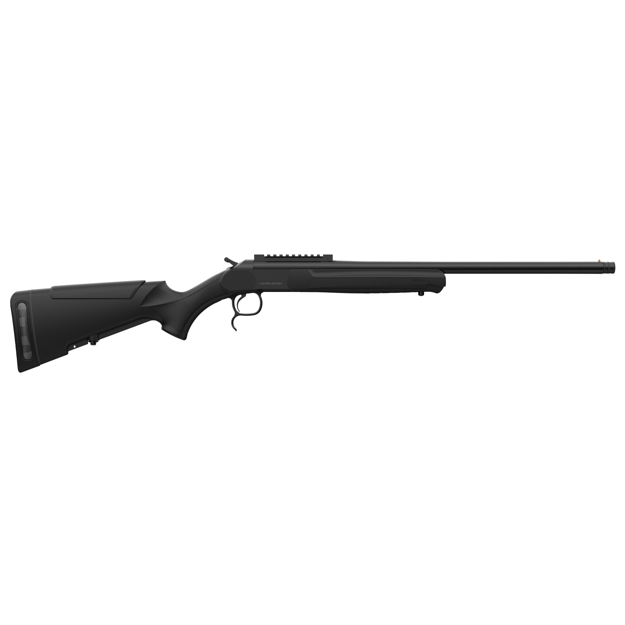 Retay USA GML20BLK Gamelander 20 Gauge Single Shot 1rd Deep Bore Take Down Barrel, Picatinny Rail Receiver, Fixed Black Synthetic Stock