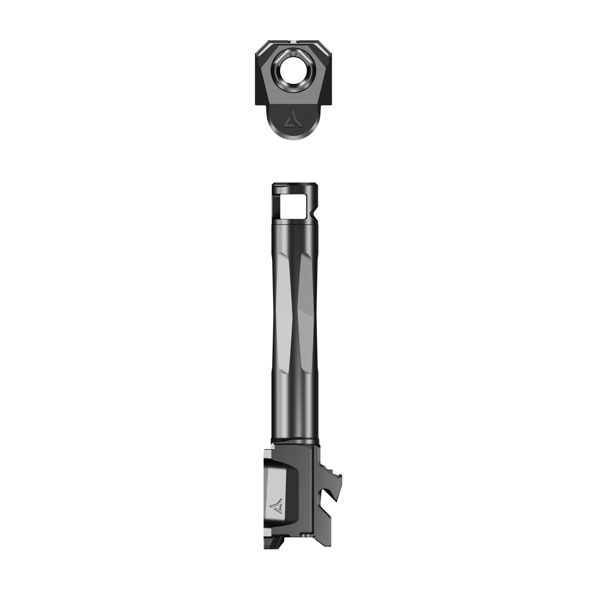 Radian Weapons RAMJET Barrel with AFTERBURNER Muzzle Brake, 9MM, fits GLOCK 19/45 Gen 6, Radianite