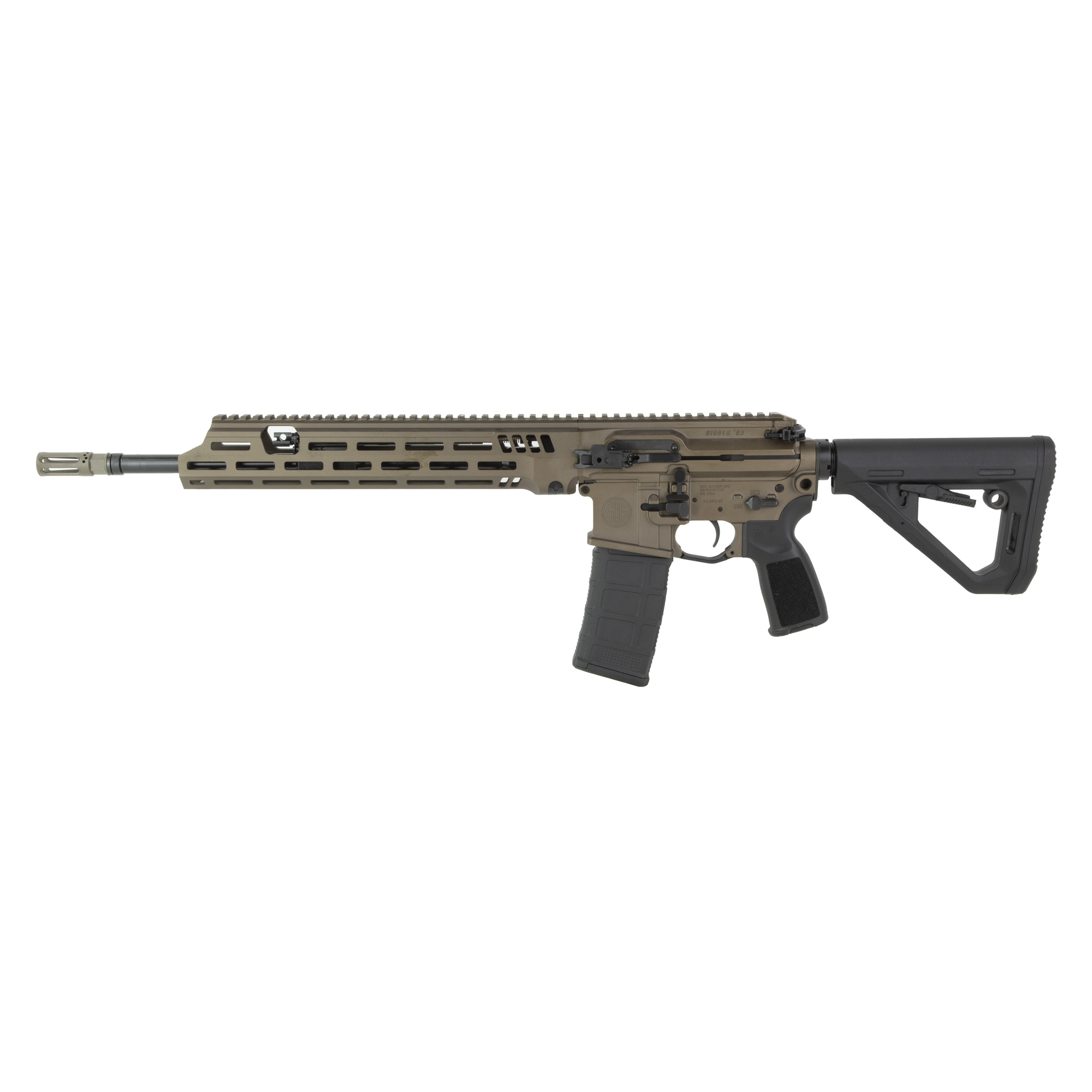 Sig Sauer 516 G3 Semi-Auto Rifle - 5.56 NATO, 16" Threaded Barrel, Bronze Cerakote