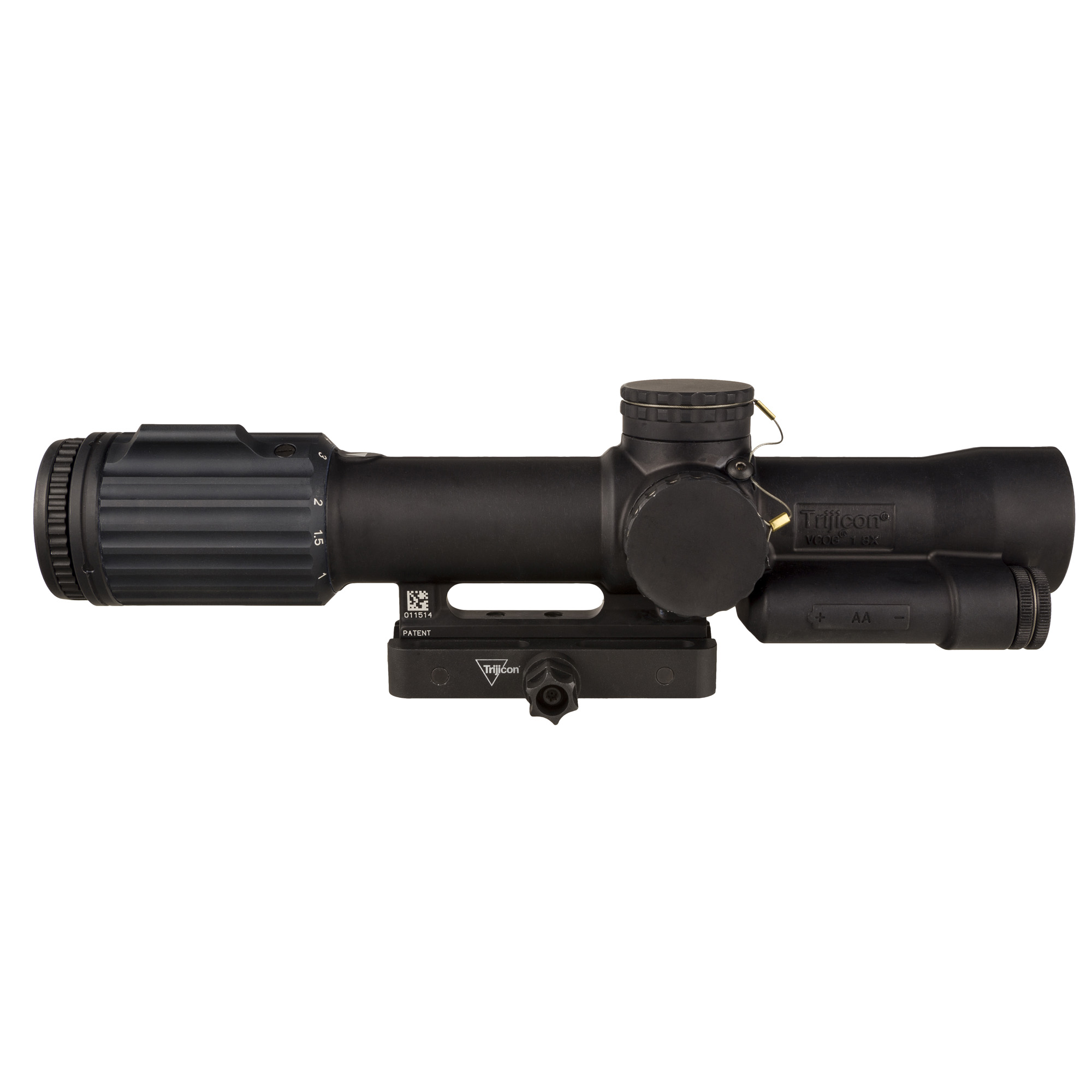 Trijicon Usmc-Sco Vcog 1-8X28MM FFP Illuminated Rifle Scope with Q-Loc Mount Vcog 1-8X28MM FFP Illuminated Red MOA Crosshair Dot Black with Q-Loc Mt