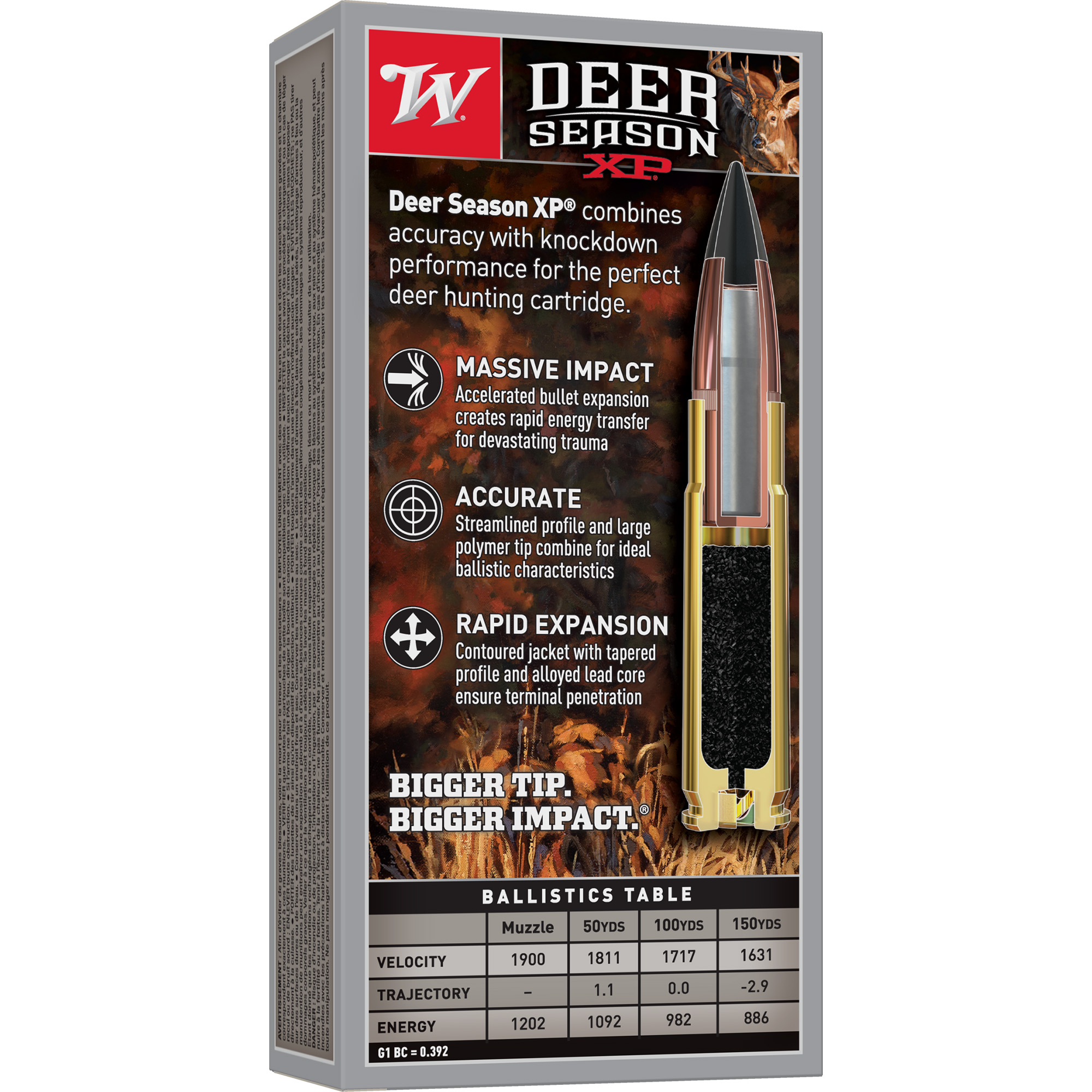 Winchester Deer Season XP 300 BLK 150gr – Reliable Big Game Hunting Ammo, 20 Rounds 4 Winchester Deer Season XP 300 BLK 150gr – Reliable Big Game Hunting Ammo, 20 Rounds - Image 4