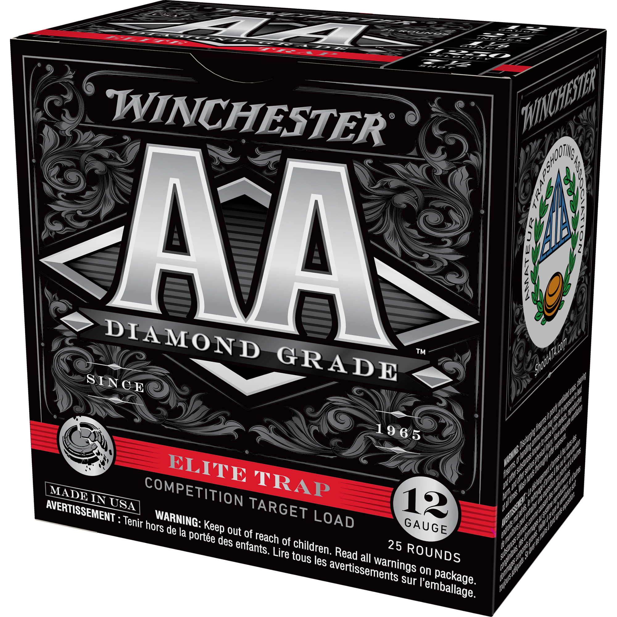 Winchester AA Diamond 12ga 7.5 Shot 25 – Consistent Target Load, 25 Shells 3 Winchester AA Diamond 12ga 7.5 Shot 25 – Consistent Target Load, 25 Shells - Image 3
