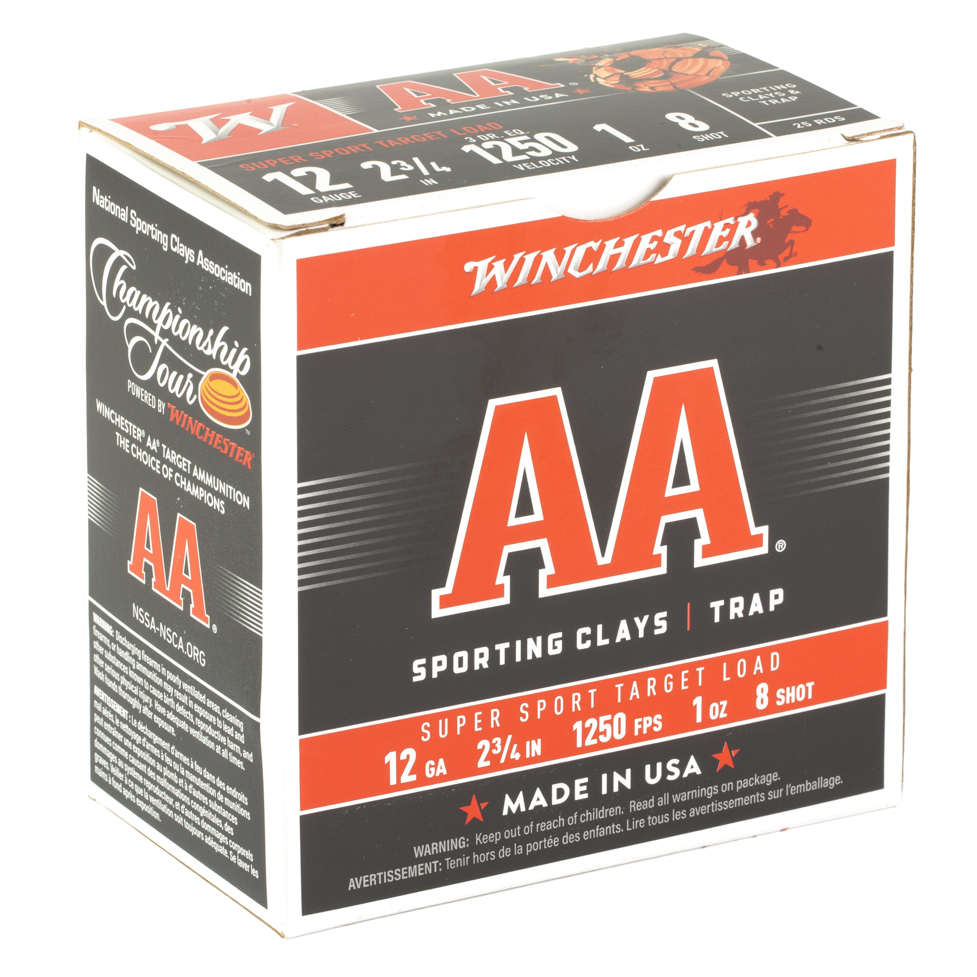 Winchester AA Sporting Clay 12ga 8 Shot – Consistent Target Load, 25 Shells 4 Winchester AA Sporting Clay 12ga 8 Shot – Consistent Target Load, 25 Shells - Image 4