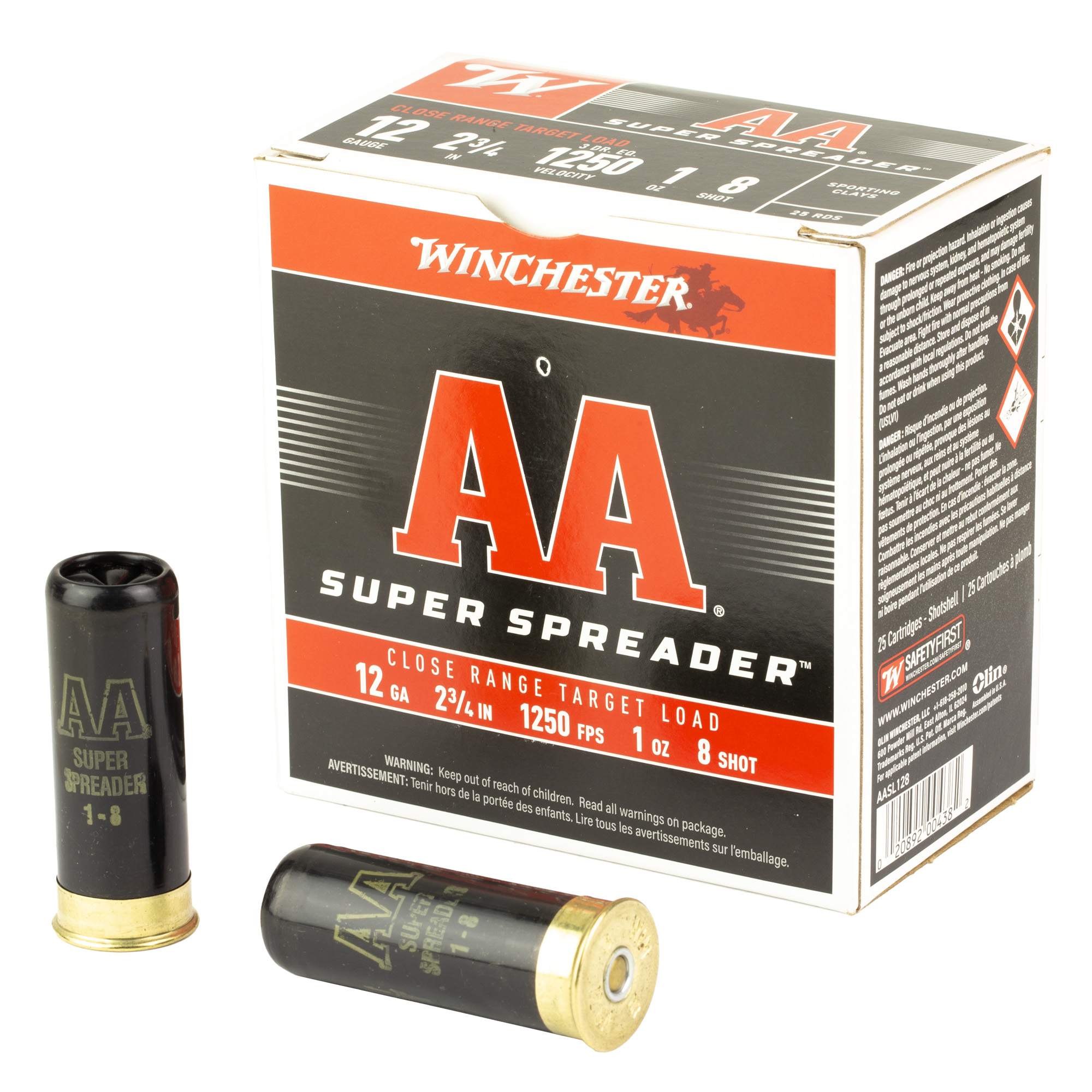 Winchester AA Spreader 12 Gauge 2.75" #8 Buckshot