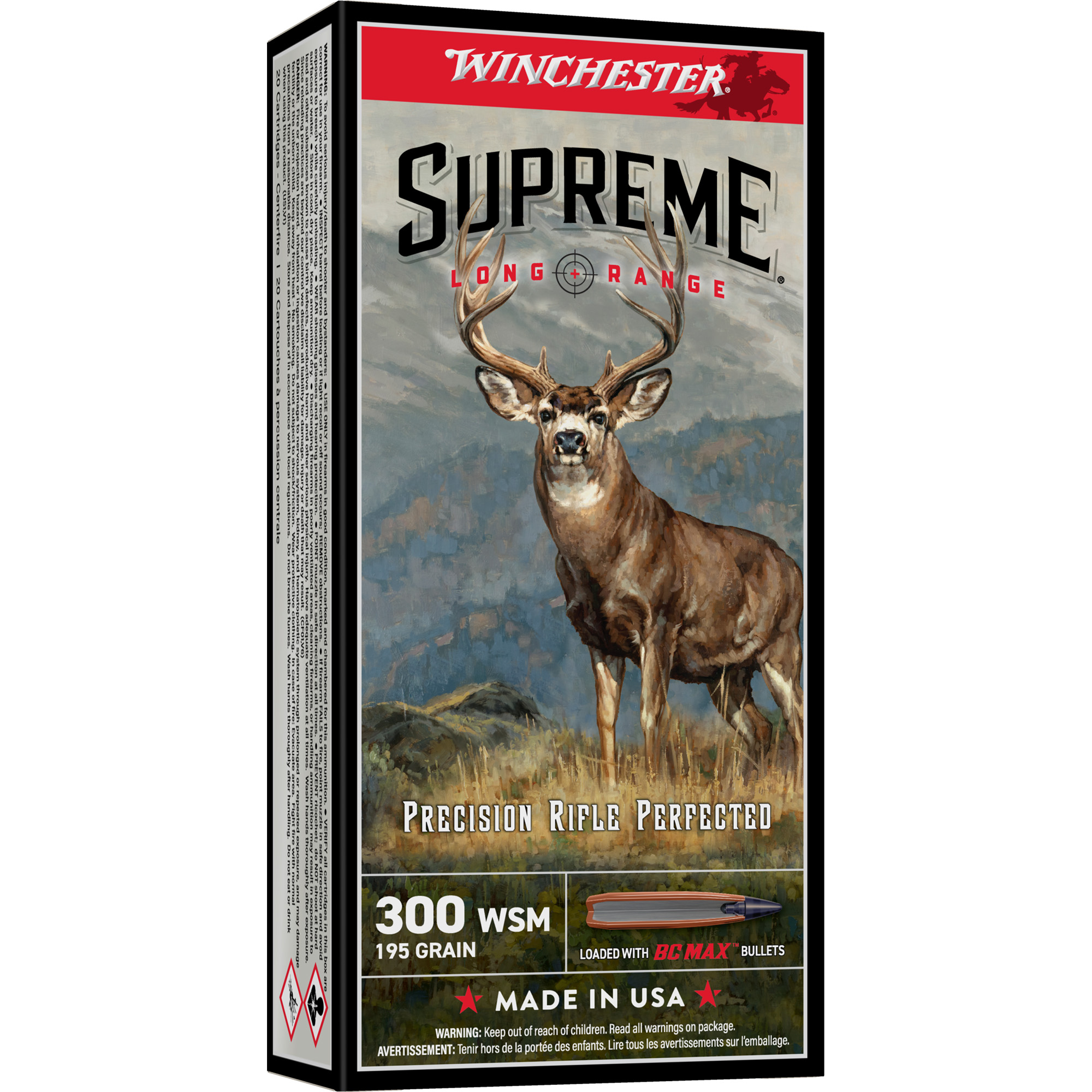 Winchester Supreme Long Range 300 Winchester Short Magnum 195 Grain