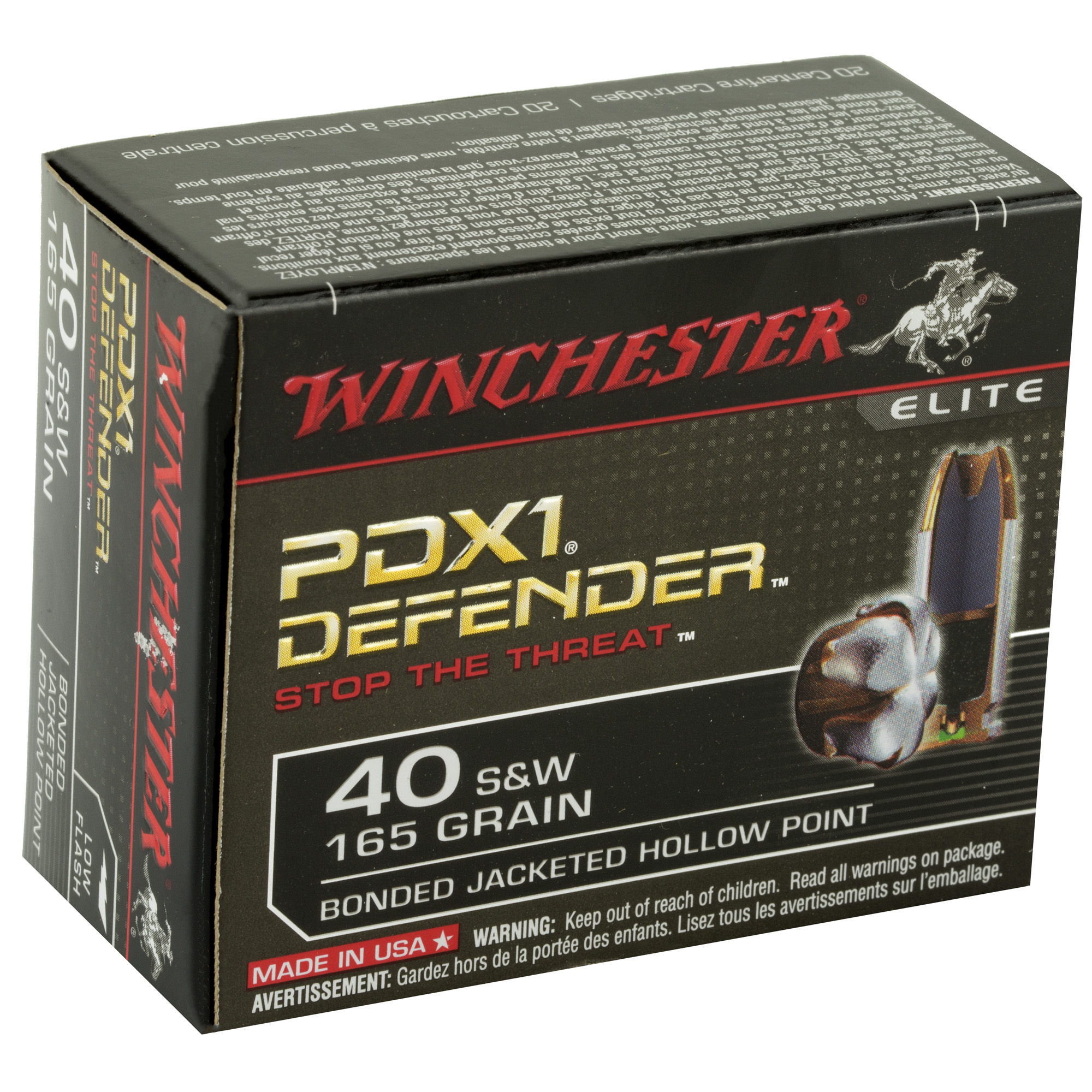 Winchester Defender 40 SW 165gr – Reliable Personal Defense Ammo, 20 Rounds 3 Winchester Defender 40 SW 165gr – Reliable Personal Defense Ammo, 20 Rounds - Image 3