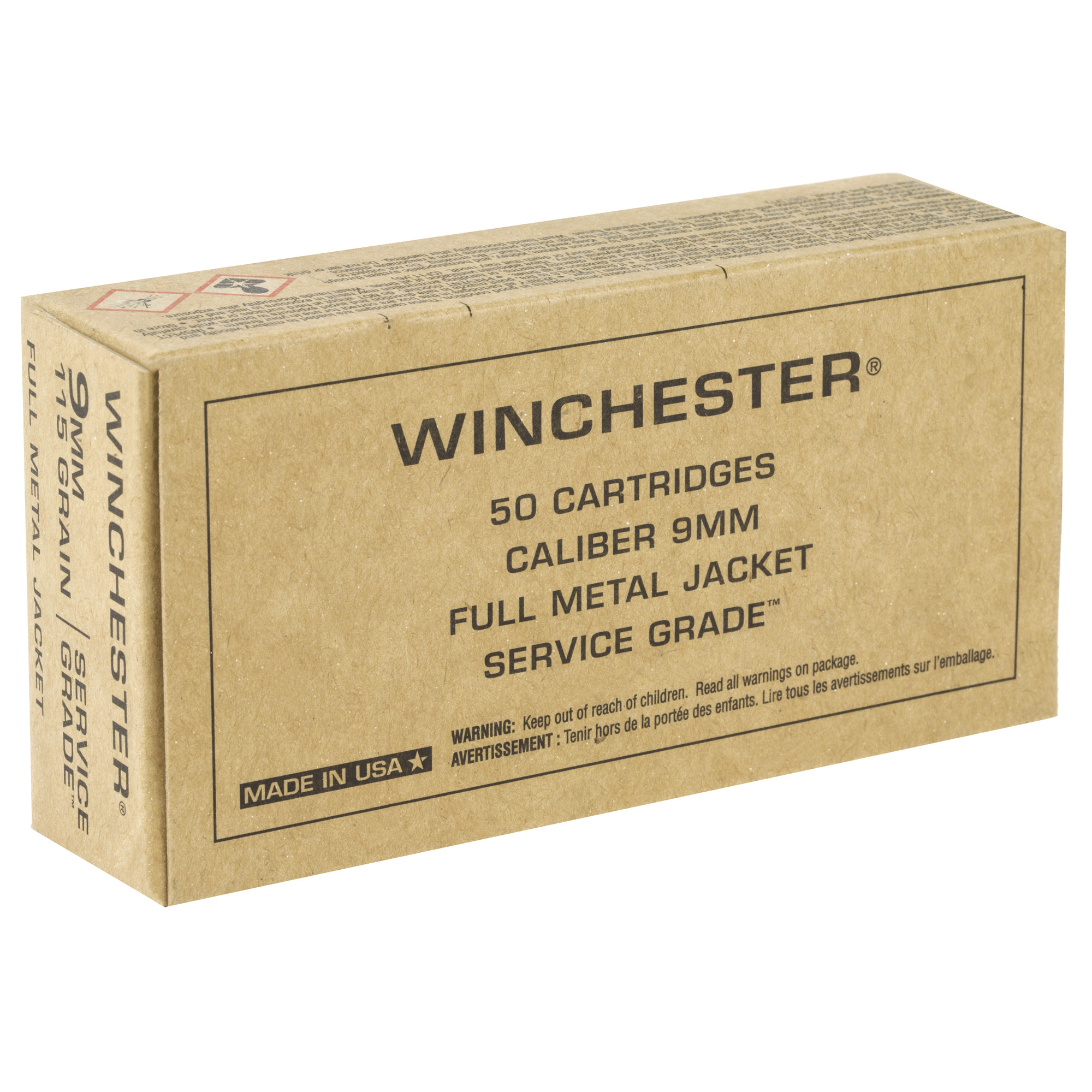 Winchester Service Grade 9mm 115gr – Reliable Range Ammo, 50 Rounds 4 Winchester Service Grade 9mm 115gr – Reliable Range Ammo, 50 Rounds - Image 4