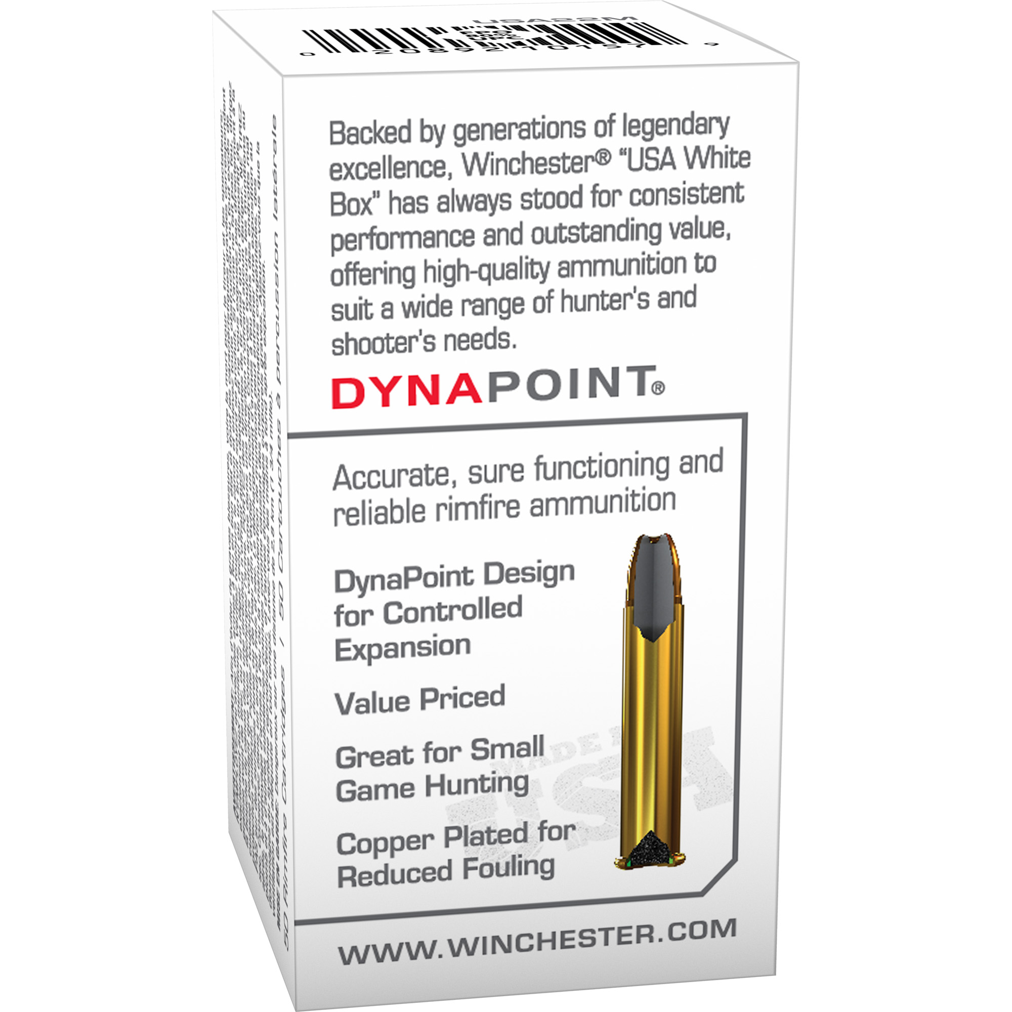 Winchester USA Dynapoint 22 WMR 45gr – Proven Rimfire Ammo, 50 Rounds 4 Winchester USA Dynapoint 22 WMR 45gr – Proven Rimfire Ammo, 50 Rounds - Image 4
