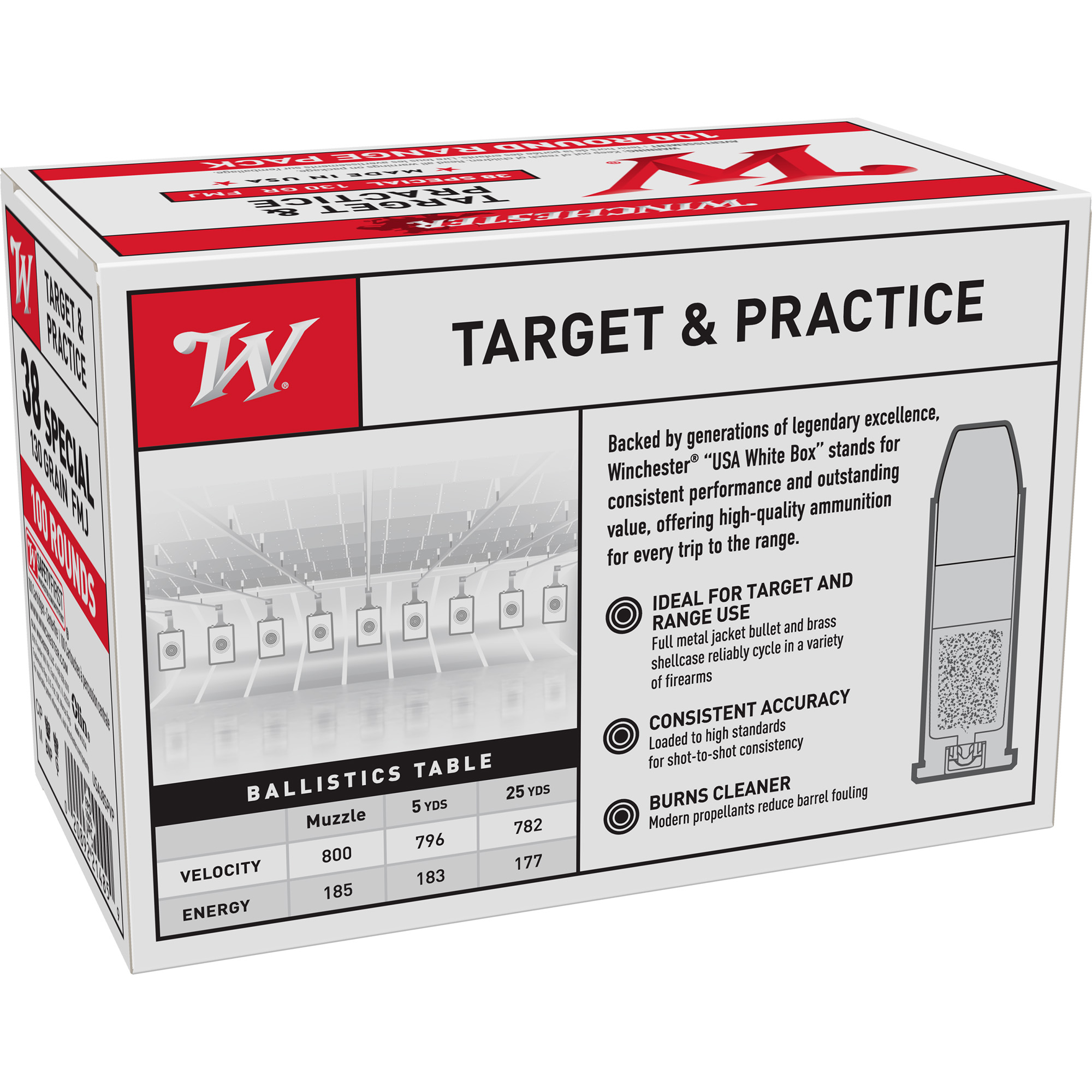 Winchester USA Value Pack 38 Spl 130gr – Reliable Range Ammo, 100 Rounds 4 Winchester USA Value Pack 38 Spl 130gr – Reliable Range Ammo, 100 Rounds - Image 4