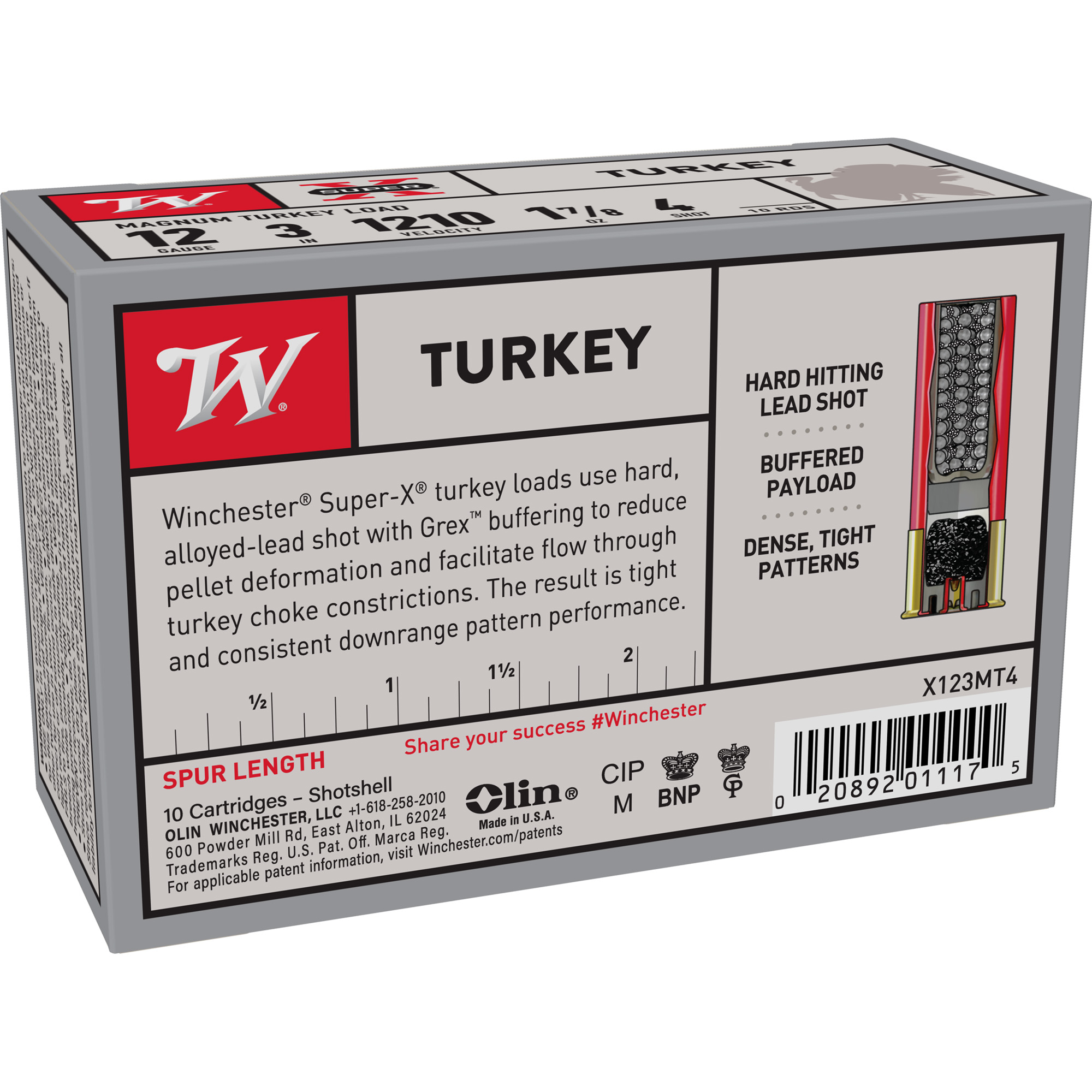 Winchester Super X 12ga 3in 4 Shot – Deadly Turkey Load, 10 Shells 4 Winchester Super X 12ga 3in 4 Shot – Deadly Turkey Load, 10 Shells - Image 4