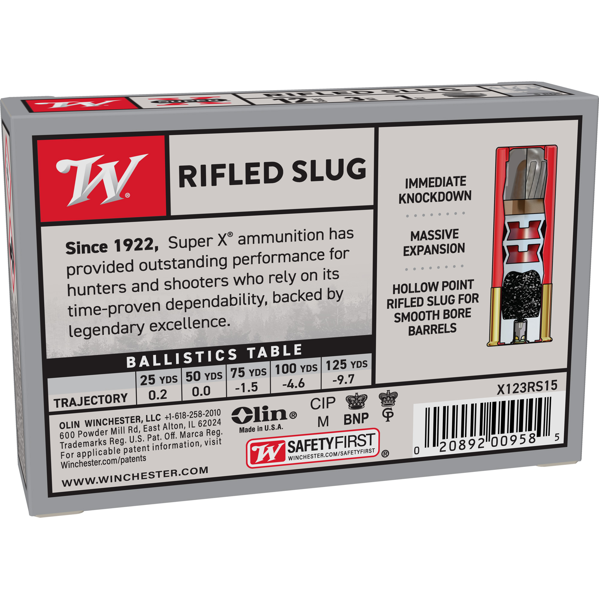 Winchester Super X 12ga 3in Slug – Proven Shotgun Slug, 5 Shells 4 Winchester Super X 12ga 3in Slug – Proven Shotgun Slug, 5 Shells - Image 4