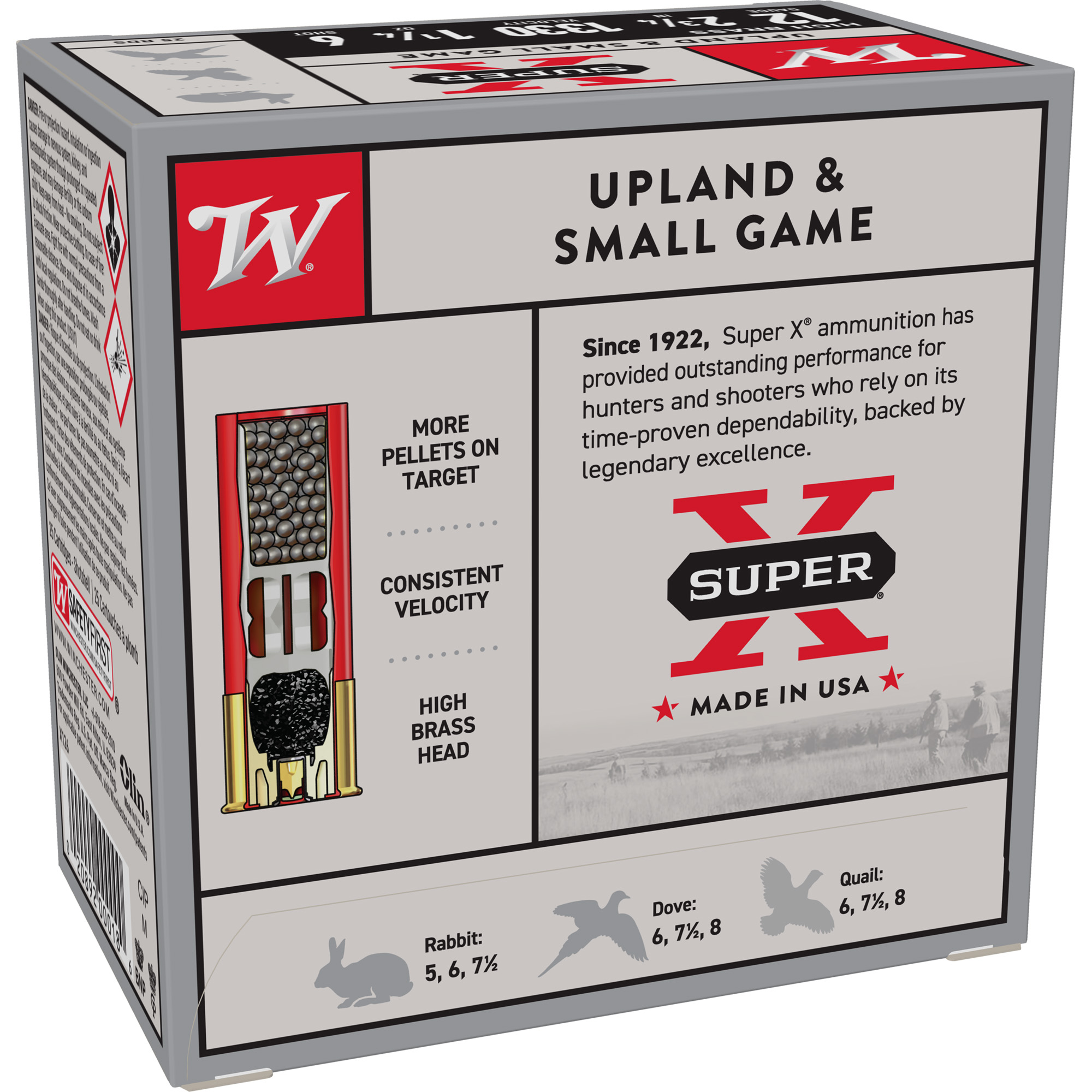 Winchester Super X Game 12ga 6 Shot – Reliable Upland Hunting Load, 25 Shells 4 Winchester Super X Game 12ga 6 Shot – Reliable Upland Hunting Load, 25 Shells - Image 4