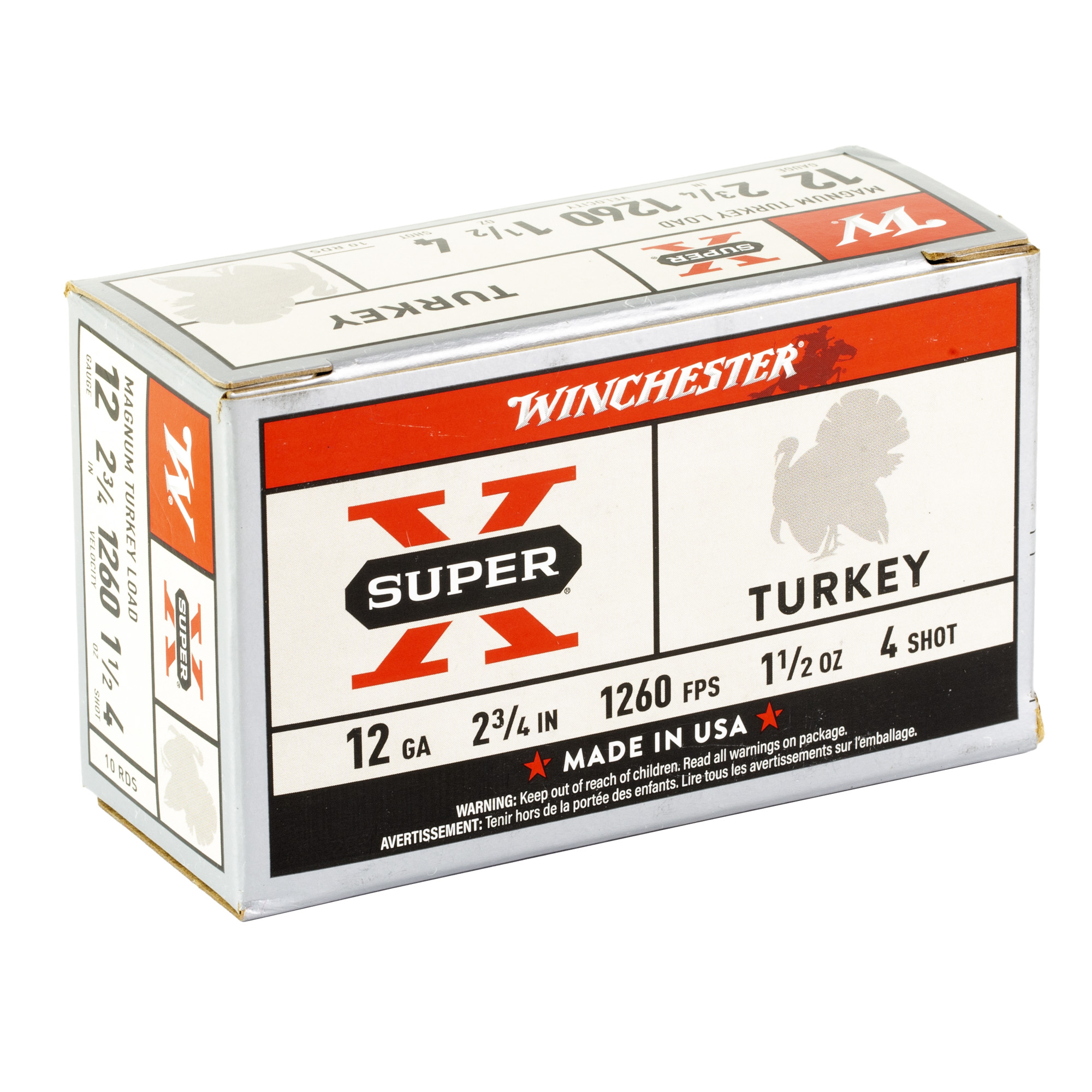 Winchester Super X Magnum 12ga 4 Shot – Rugged Turkey Load, 10 Shells 4 Winchester Super X Magnum 12ga 4 Shot – Rugged Turkey Load, 10 Shells - Image 4