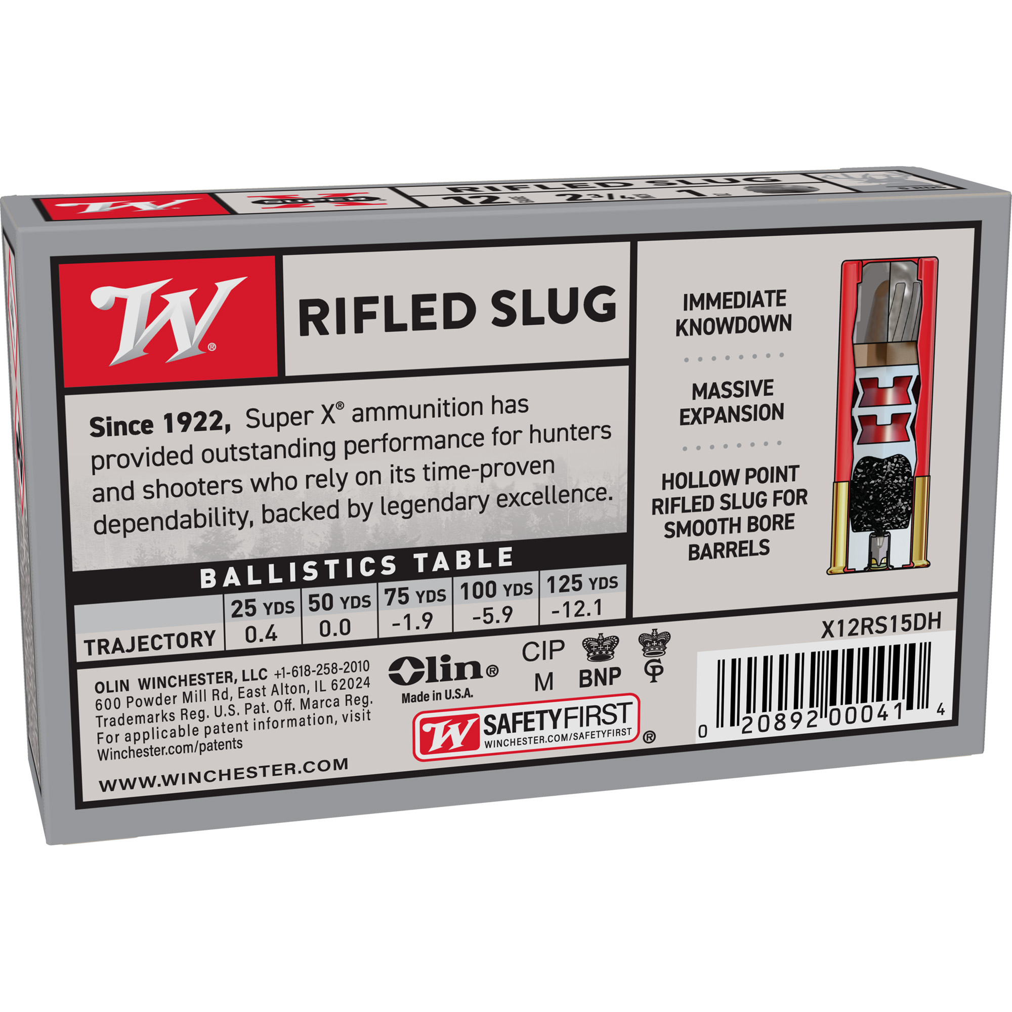 Winchester Super X 12ga Slug – Proven Shotgun Slug, 5 Shells 4 Winchester Super X 12ga Slug – Proven Shotgun Slug, 5 Shells - Image 4