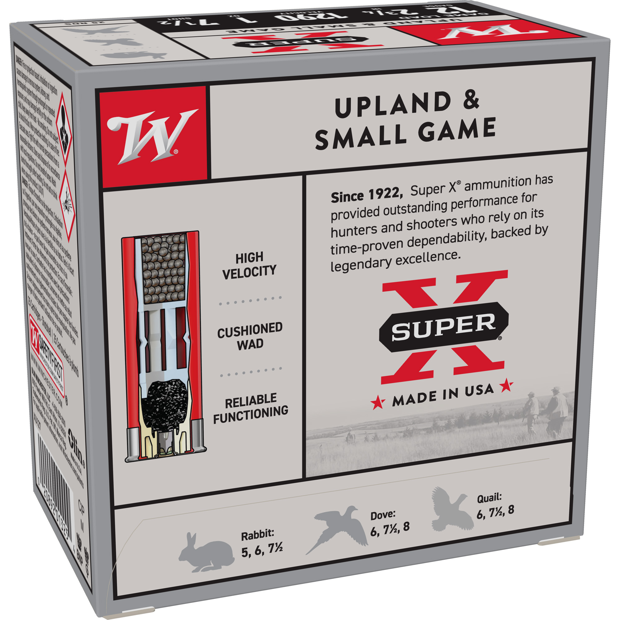 Winchester Super 12ga 7.5 Shot – Reliable Upland Hunting Load, 25 Shells 4 Winchester Super 12ga 7.5 Shot – Reliable Upland Hunting Load, 25 Shells - Image 4