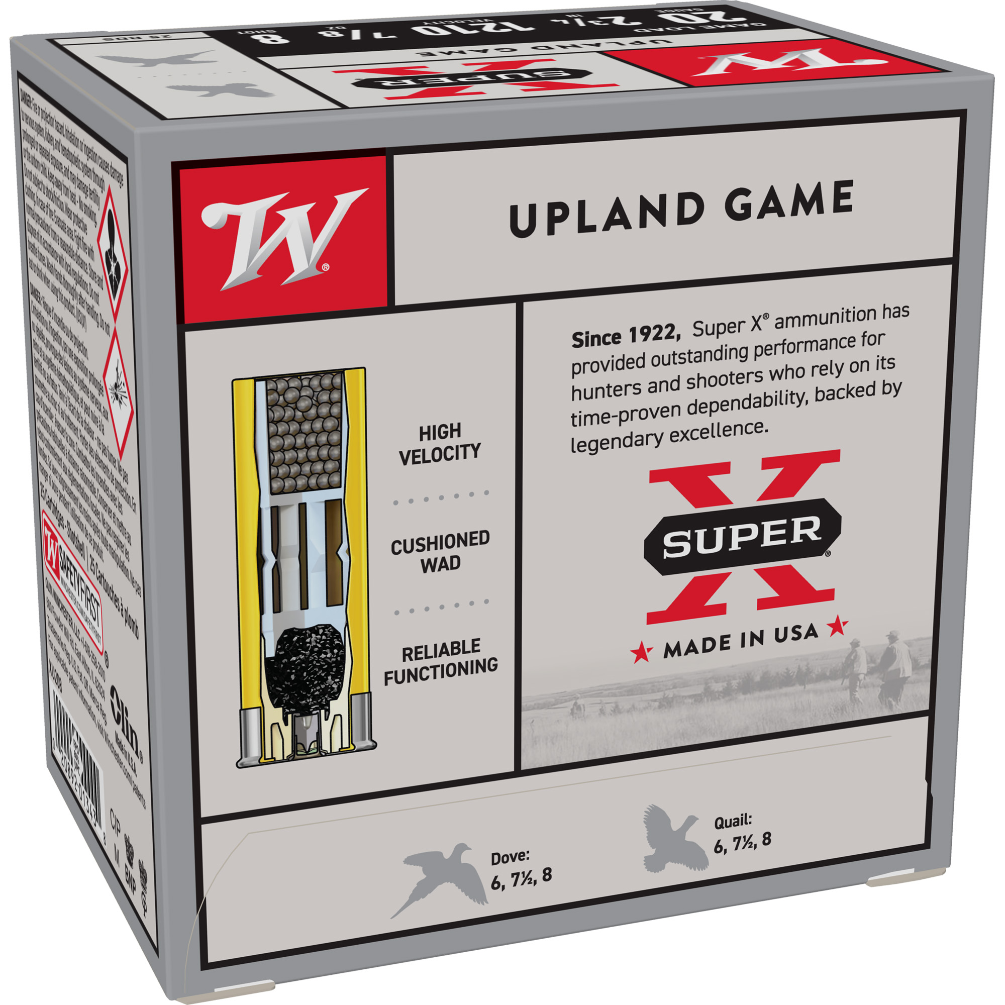 Winchester Super X Game 20ga 8 Shot – Reliable Upland Hunting Load, 25 Shells 4 Winchester Super X Game 20ga 8 Shot – Reliable Upland Hunting Load, 25 Shells - Image 4