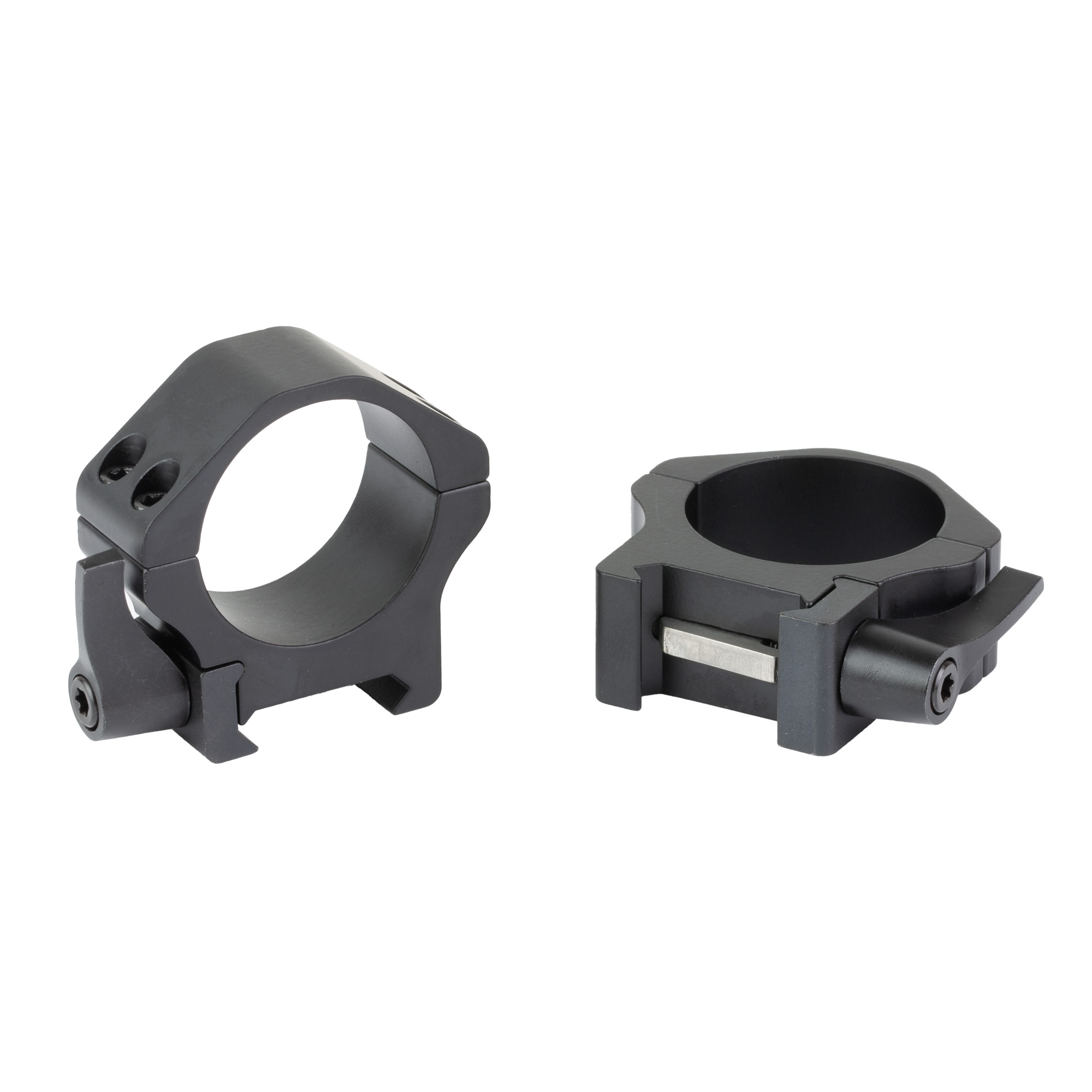 Warne Maxima 30mm QD Low Rings – Reliable Steel Quick Detach Scope Rings, Matte 6 Warne Maxima 30mm QD low rings angle view