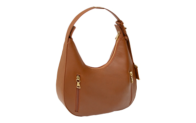 BULLDOG HOBO STYLE BAG COGNAC