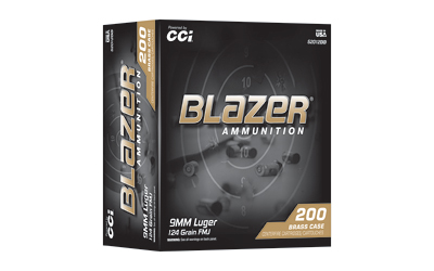 CCI Blazer Brass 9mm Luger 124gr FMJ Handgun Ammunition