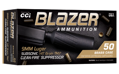 CCI BLAZER BRASS 9MM SUPRS 147GR TMJ