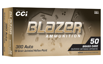 CCI BLAZER BRASS 380ACP 98GR JHP 50