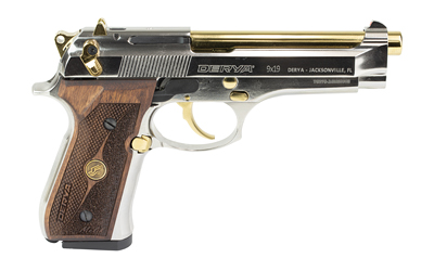 DERYA MELIK 9MM 4.9" 17RD SLVR/GOLD