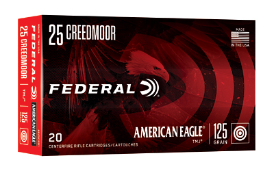 Federal Premium American Eagle AE25CRD1 25 Creedmoor 125 Grain TMJ 20-Round Box